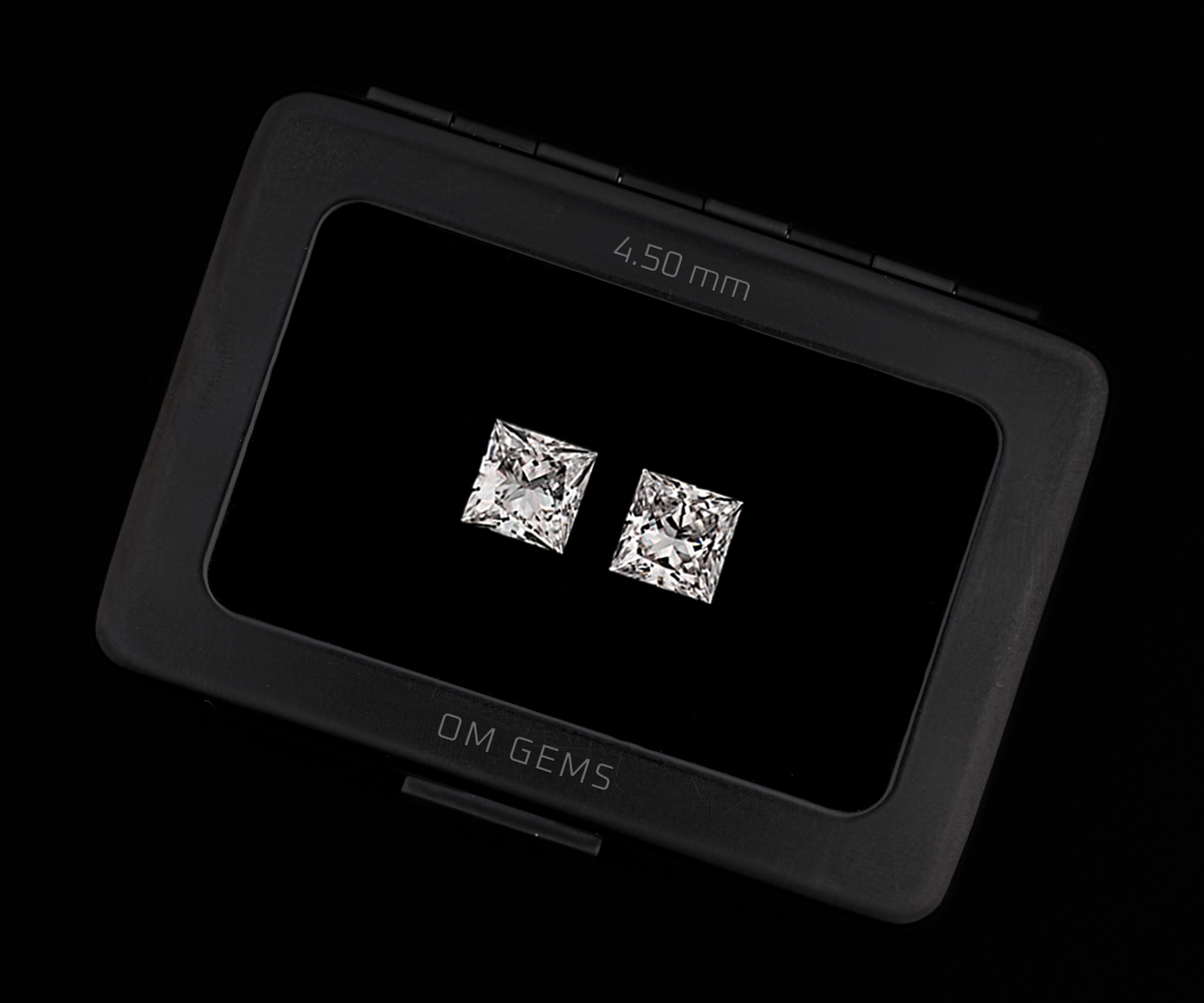 4.50 MM Princess Cut Matching Lab Grown Diamonds Pair