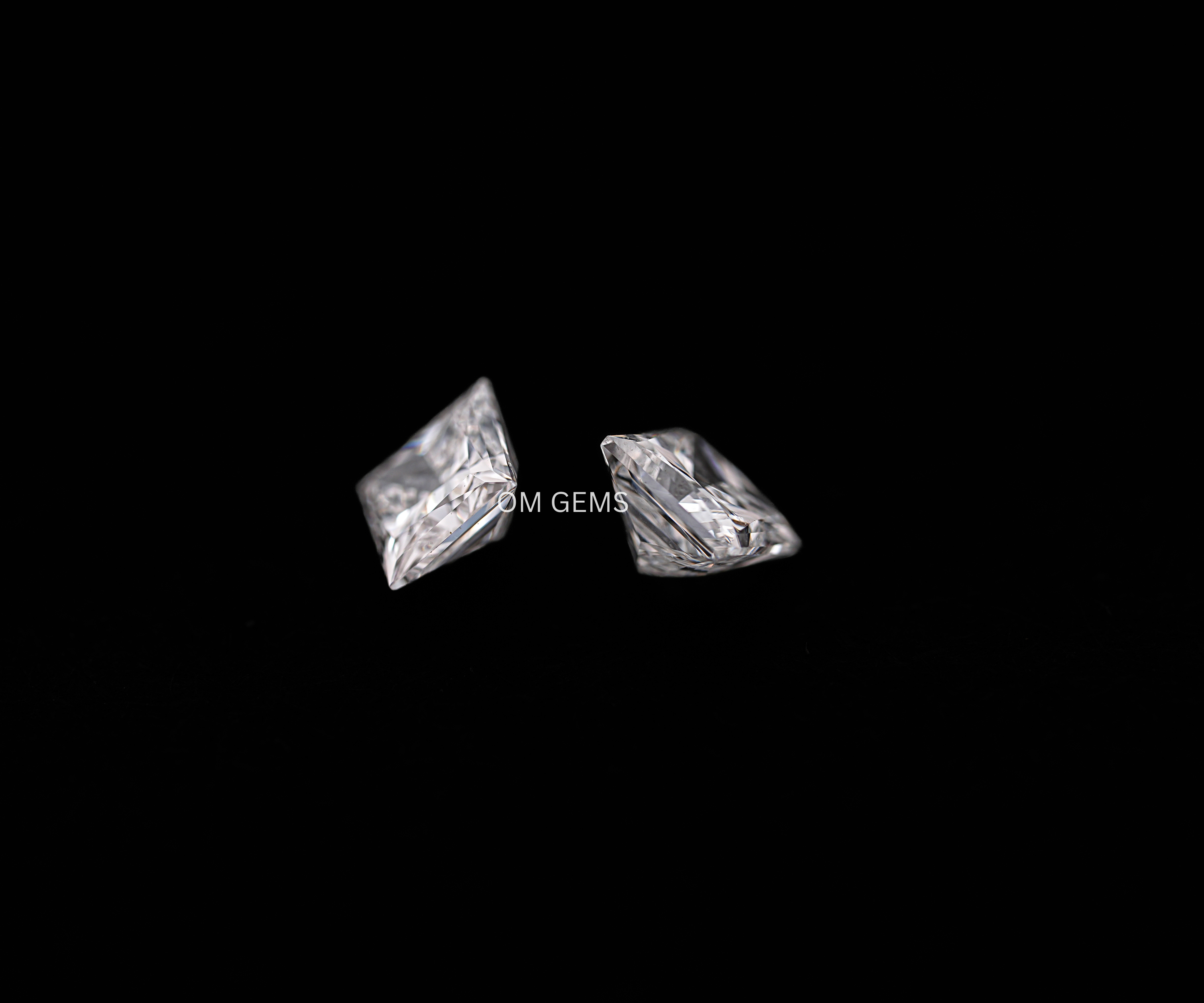 4.50 MM Princess Cut Matching Lab Grown Diamonds Pair