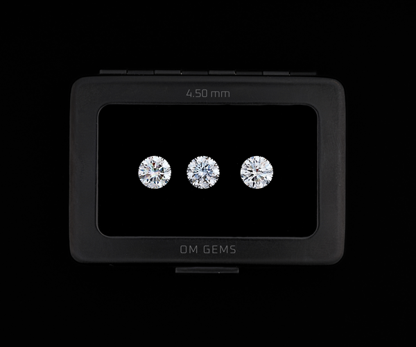 4.50mm Round Melee Loose Lab Grown CVD Diamond E Color VVS2 Clarity