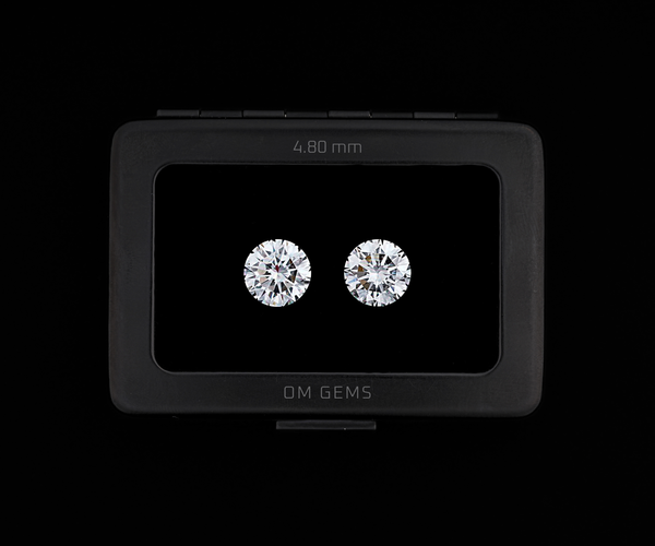 4.80mm Round Melee Loose Lab Grown CVD Diamond E Color VVS2 Clarity