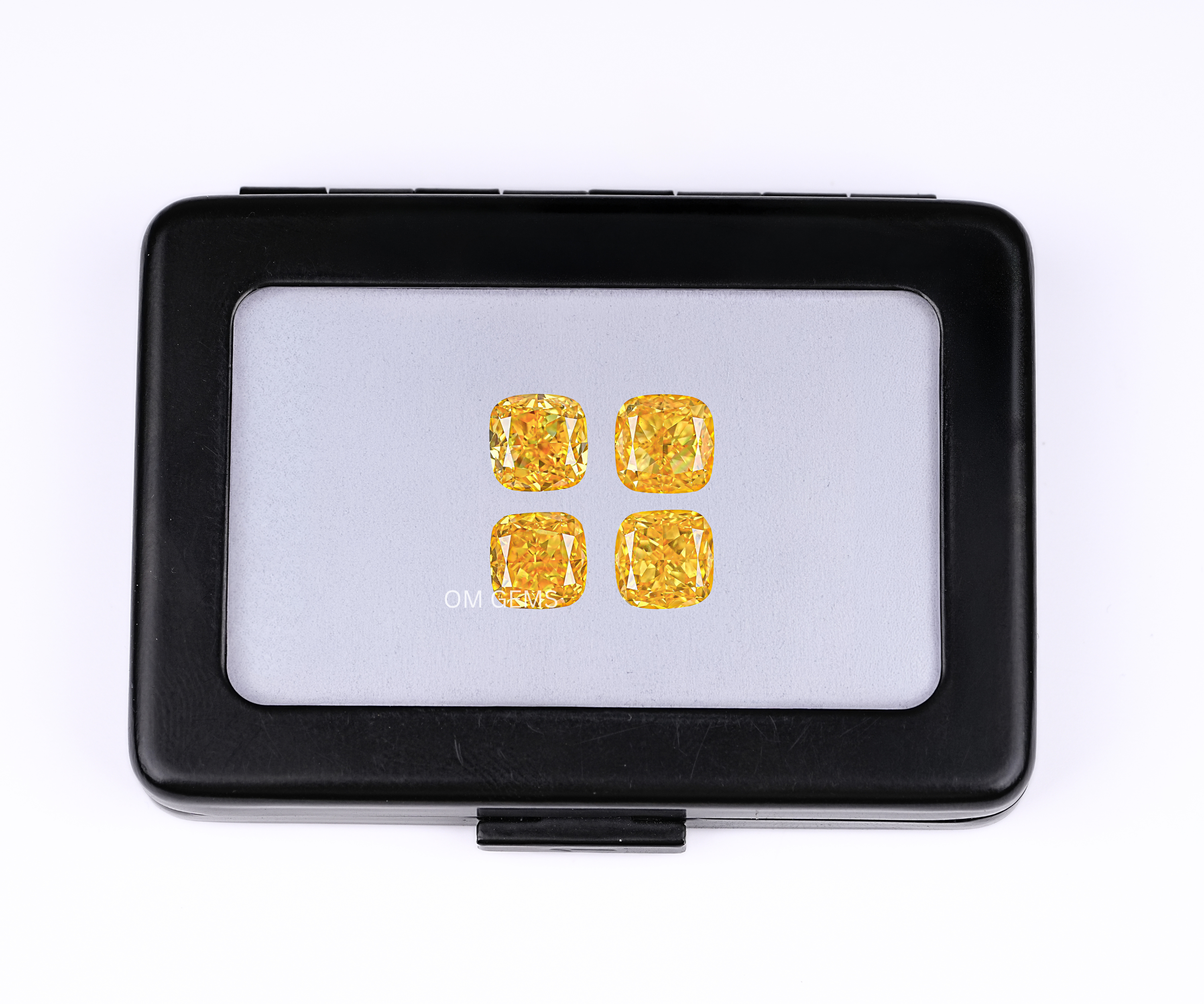 Yellow cushion Lab Grown Diamond