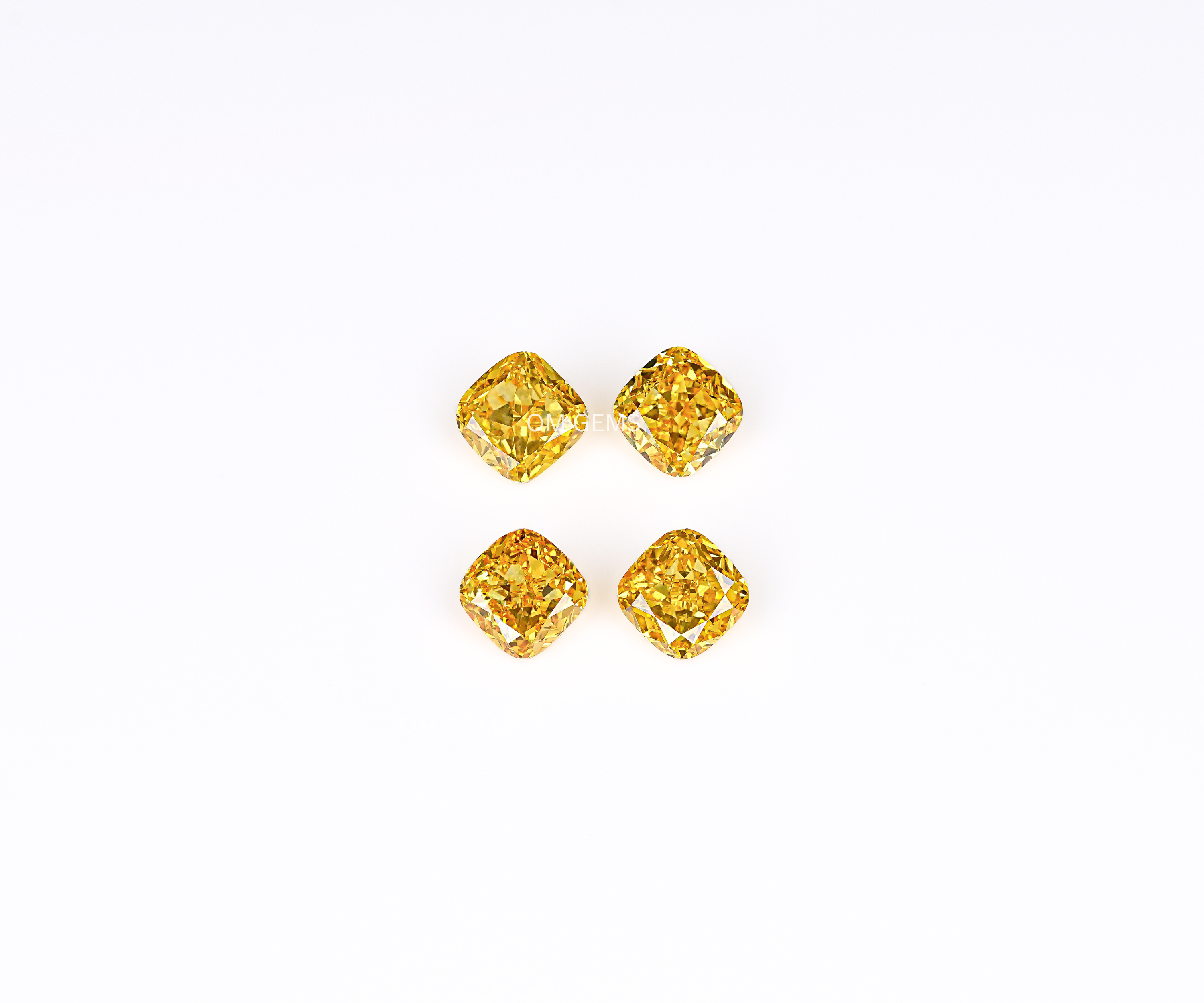 Yellow cushion Lab Grown Diamond