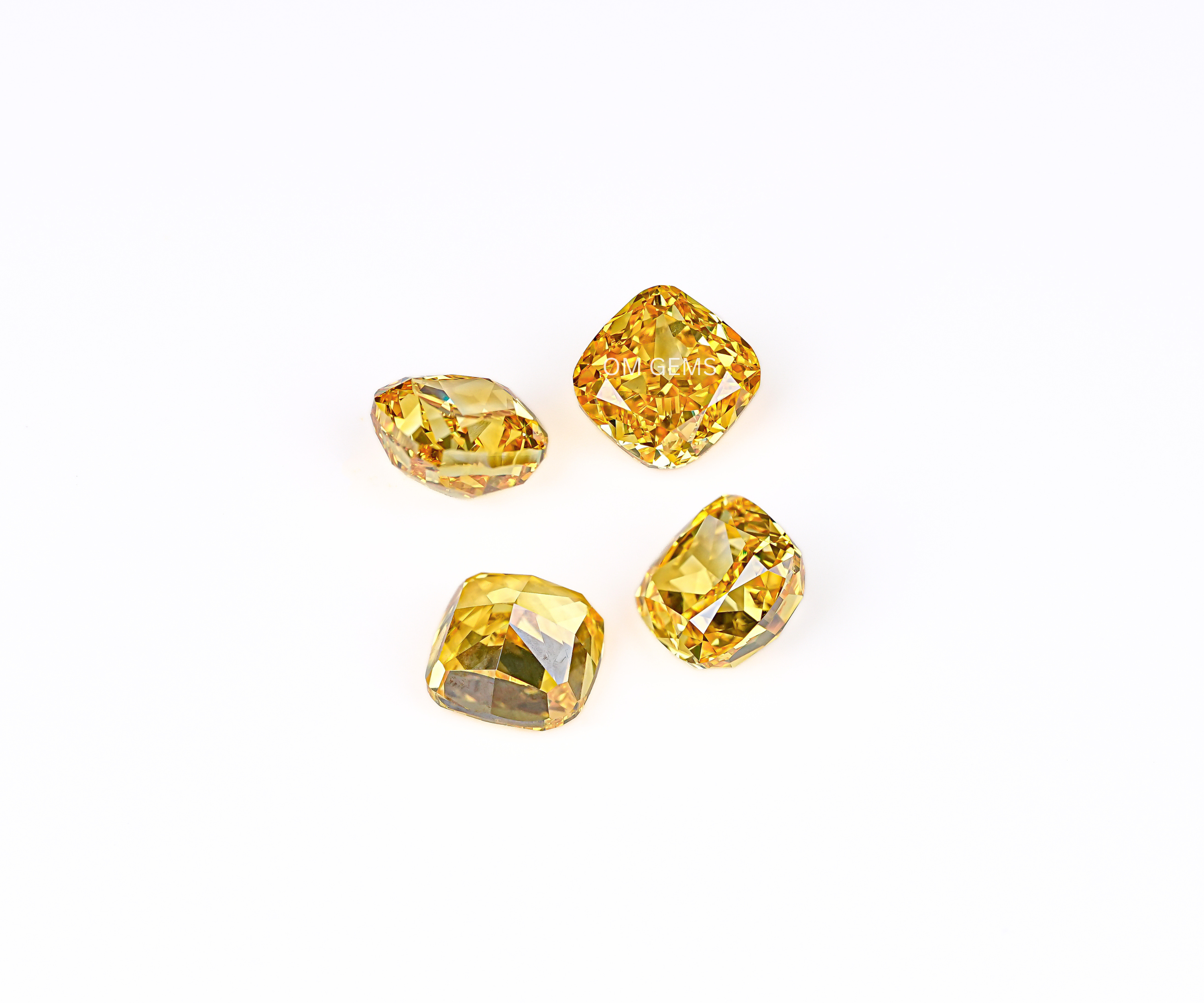 Yellow cushion Lab Grown Diamond