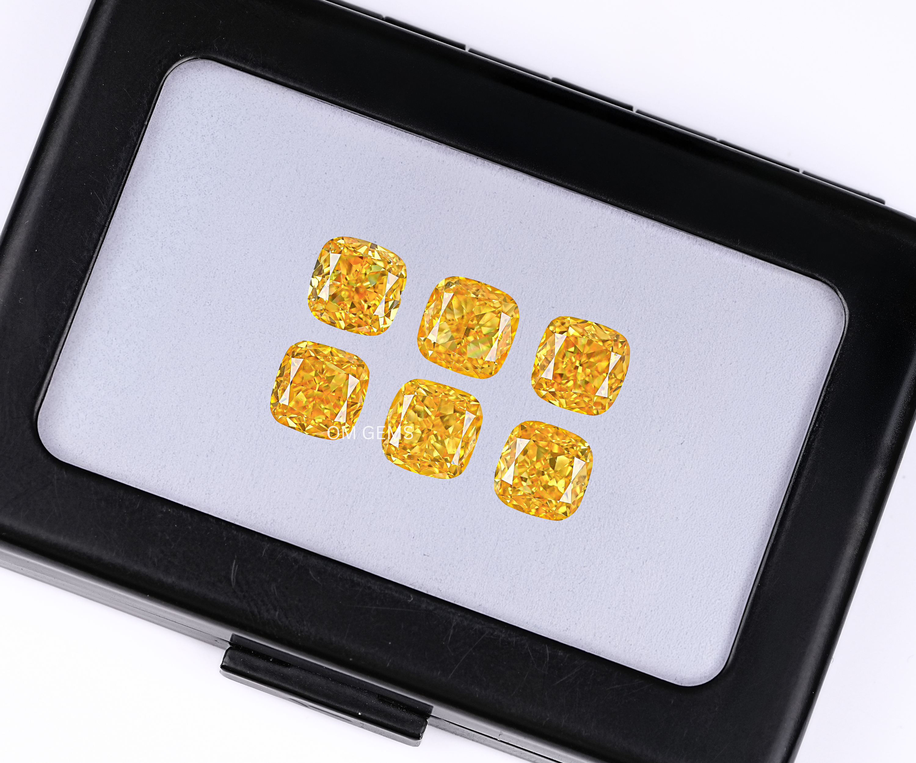 Yellow cushion Lab Grown Diamond