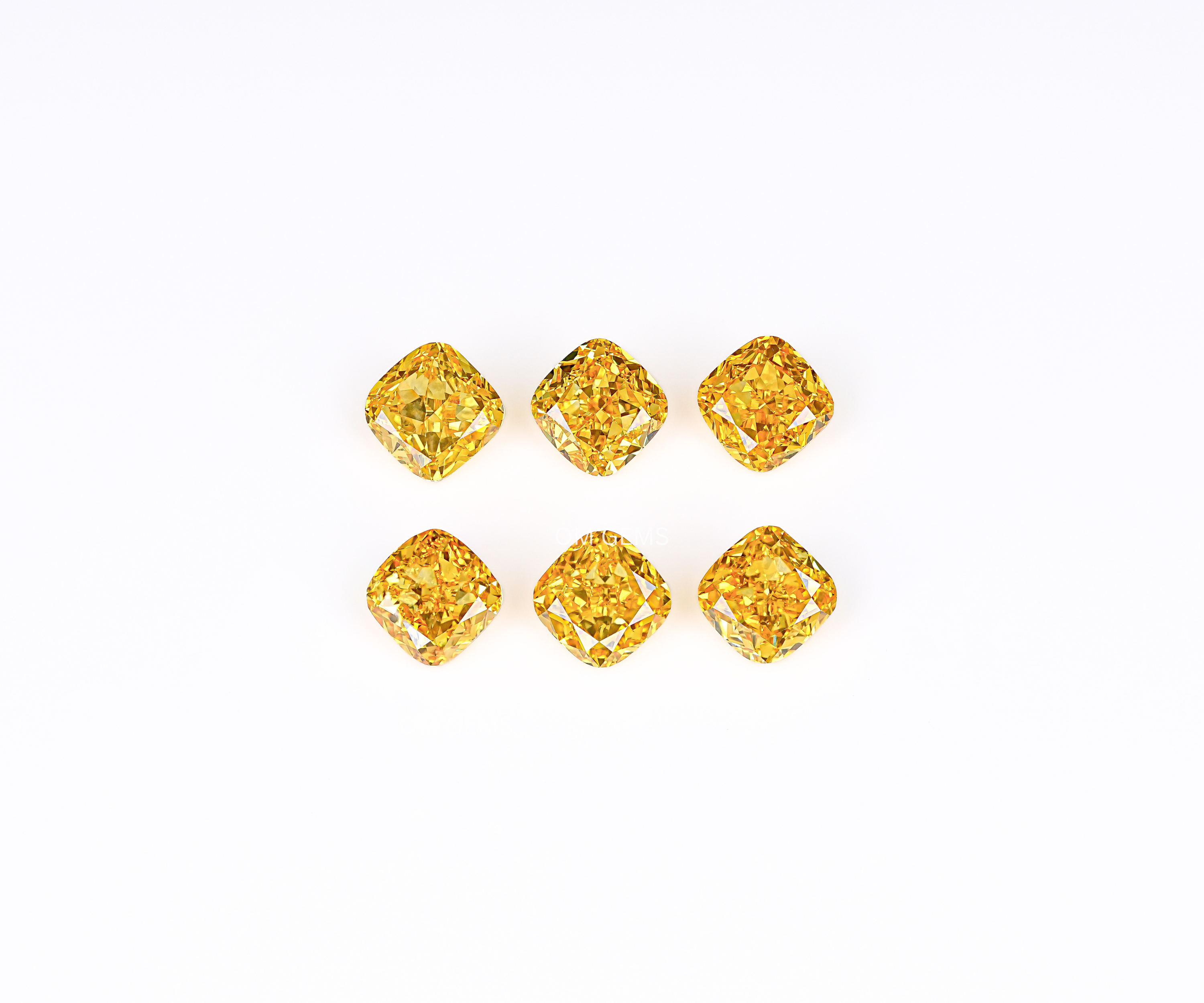 Yellow cushion Lab Grown Diamond