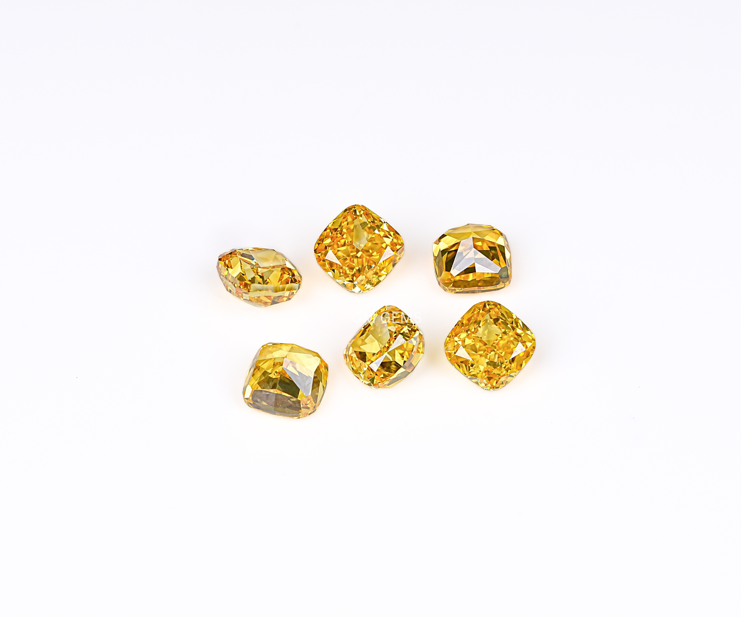 Yellow cushion Lab Grown Diamond