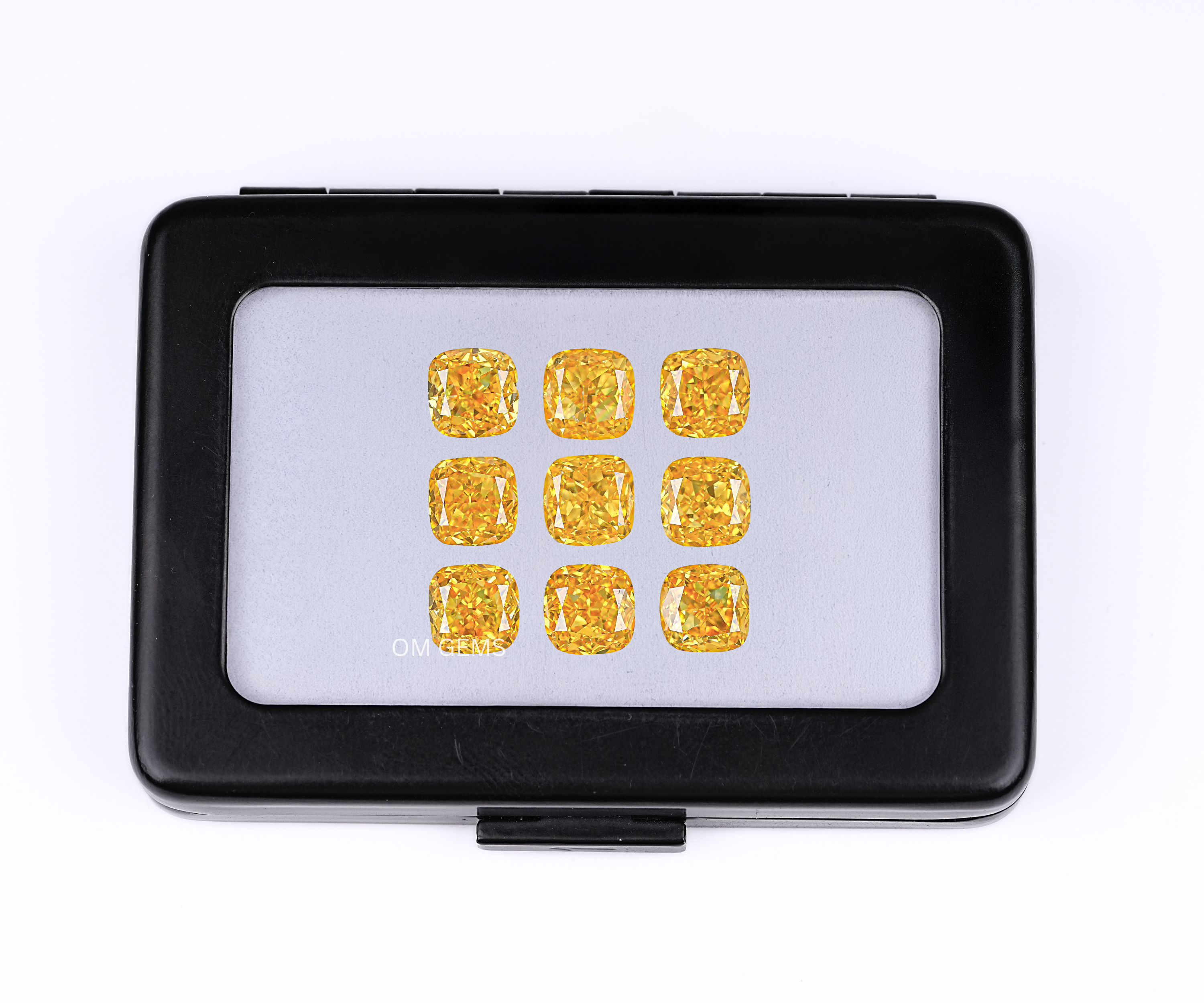 Yellow cushion Lab Grown Diamond