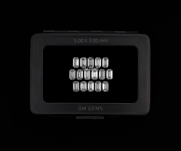 5.00 x 3.00mm Emerald Cut Lab Grown Melee Diamonds