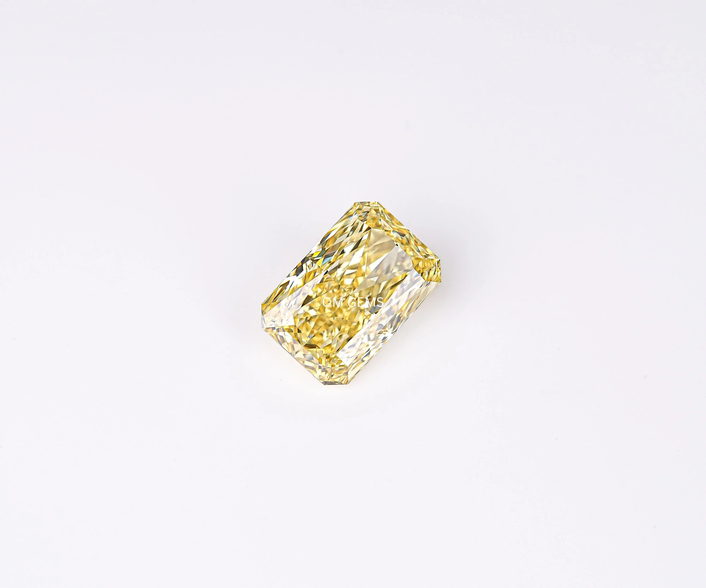 8.0 CT Yellow Radiant Cut Lab Created Diamond