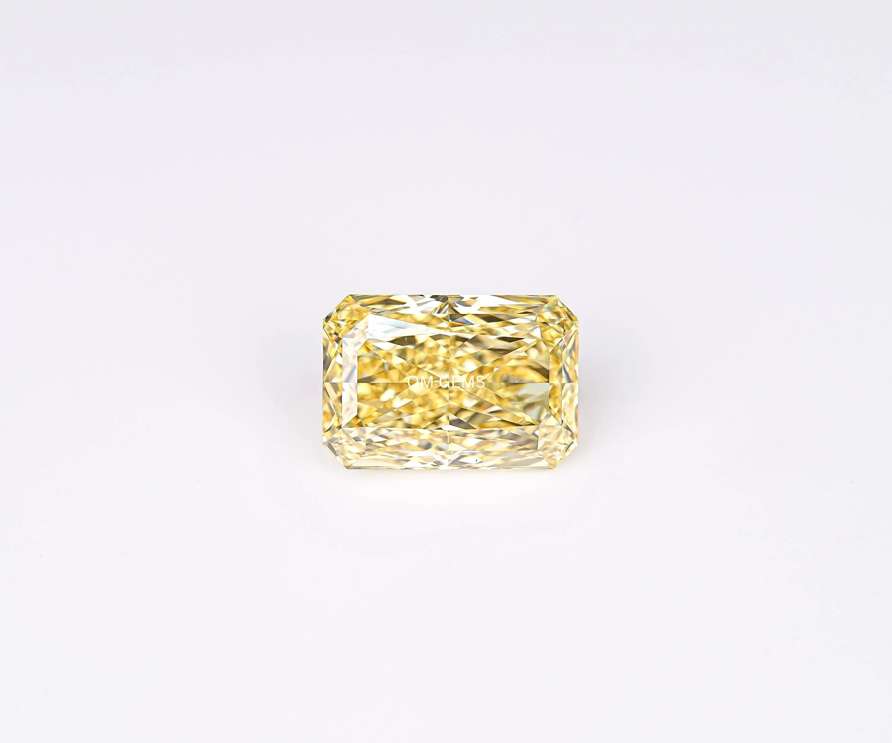 8.0 CT Yellow Radiant Cut Lab Created Diamond