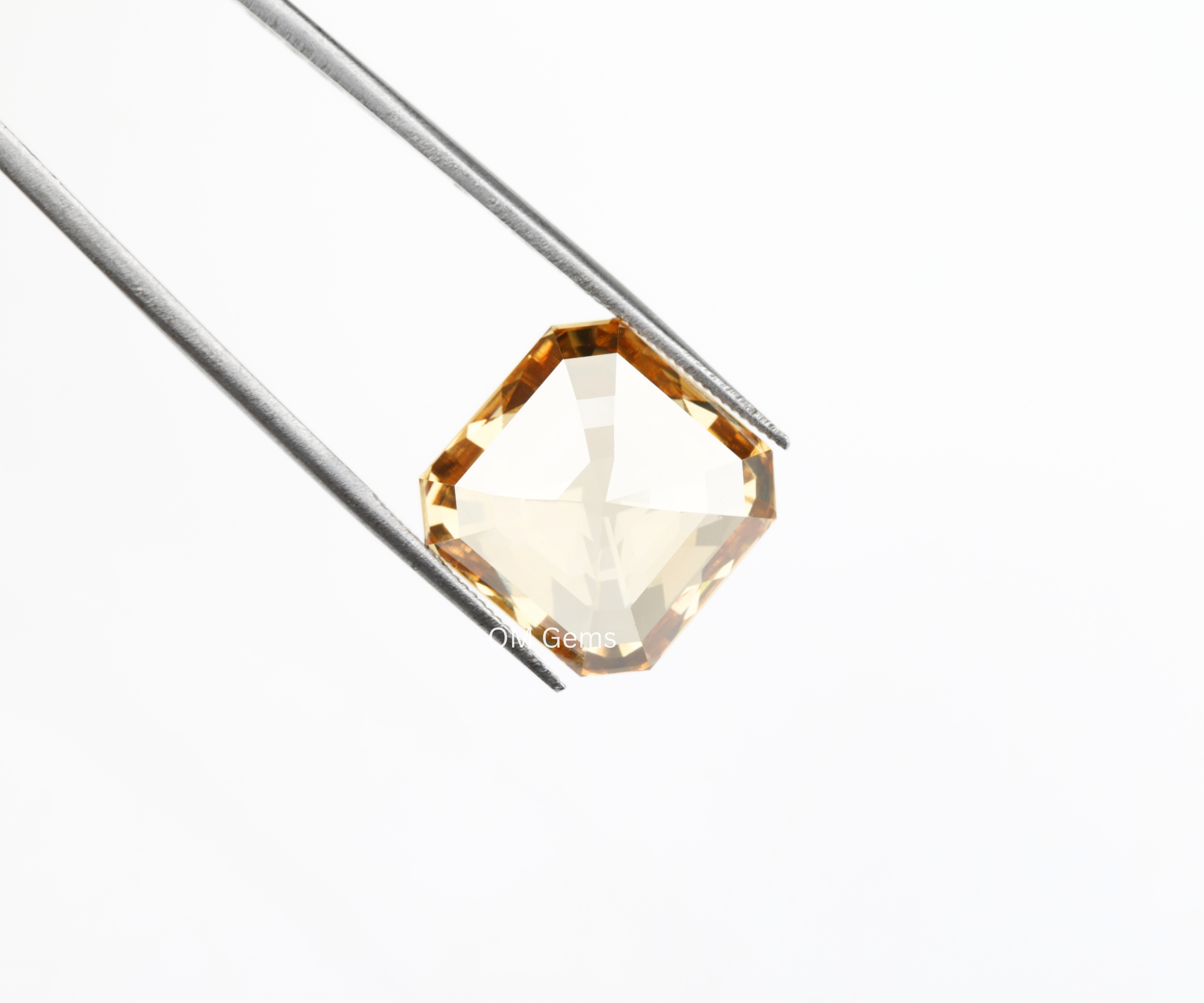Champagne Asscher Cut Lab Diamond Loose