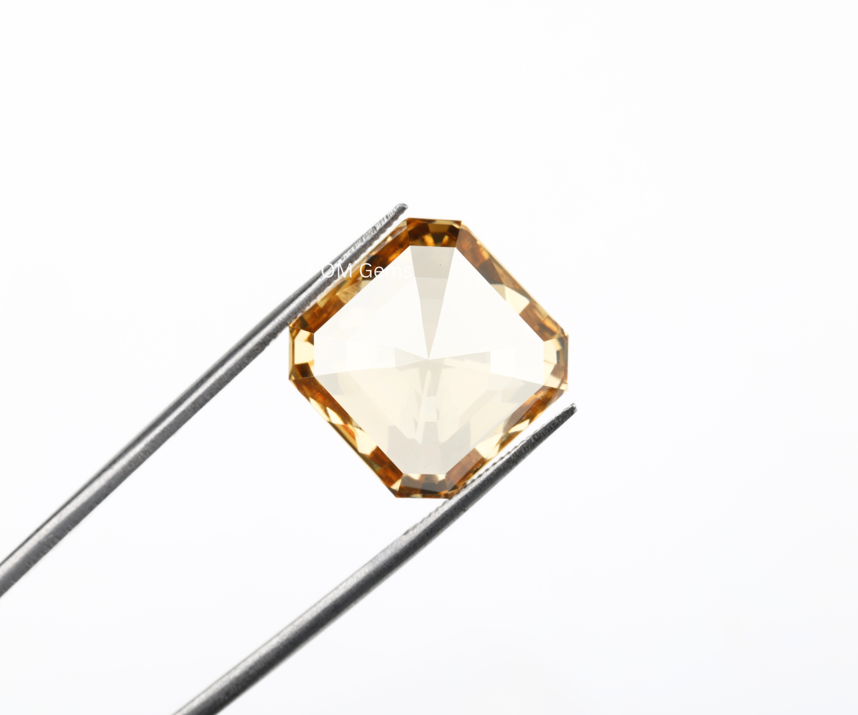 Champagne Asscher Cut Lab Diamond Loose