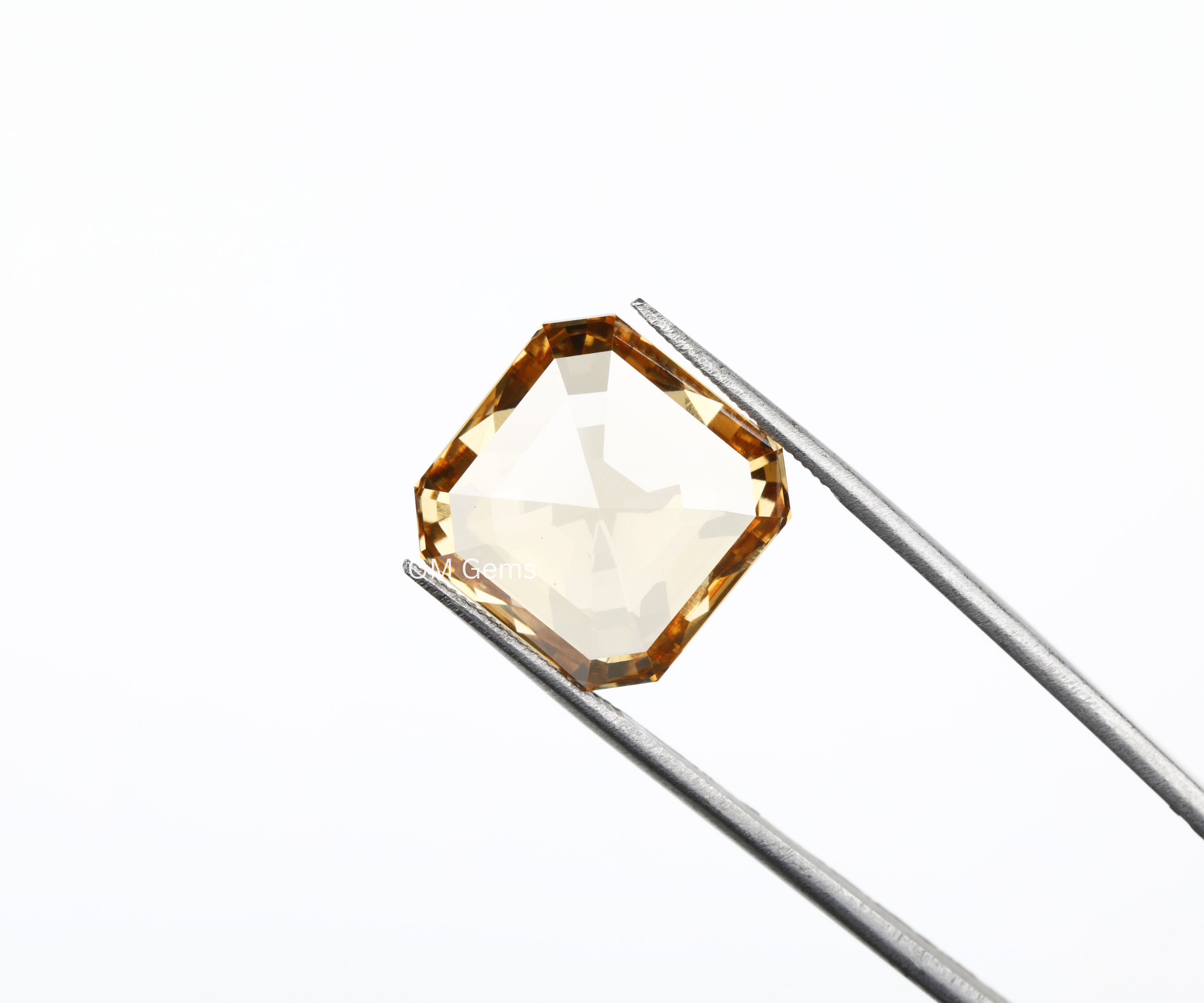 Champagne Asscher Cut Lab Diamond Loose