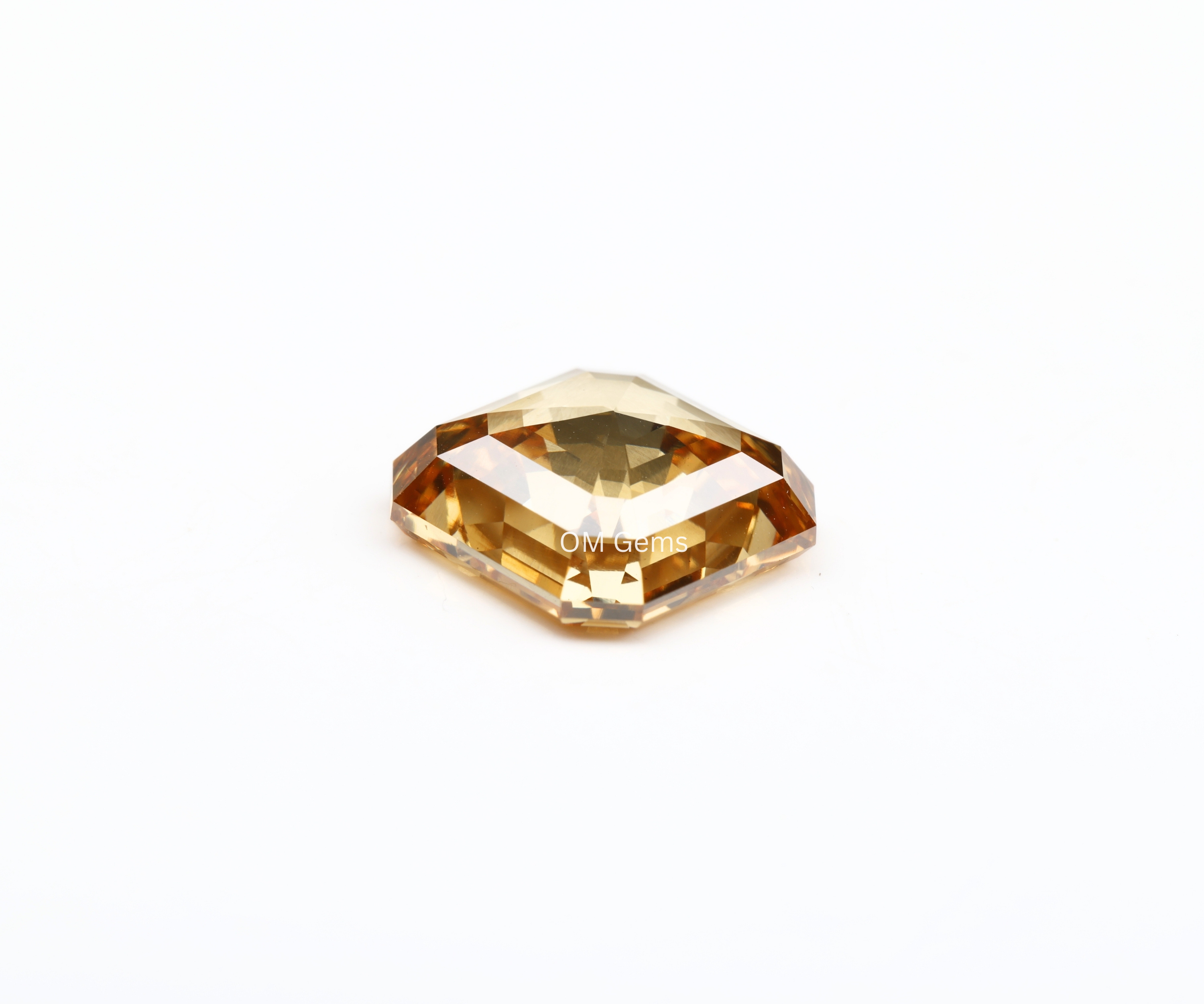Champagne Asscher Cut Lab Diamond Loose