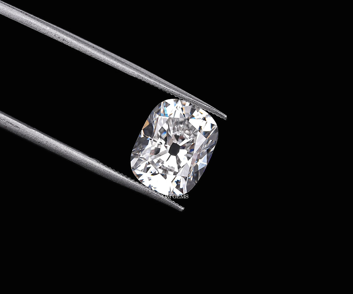 3.38 Carat Antique Old Mine Cushion Cut Lab Created Diamond