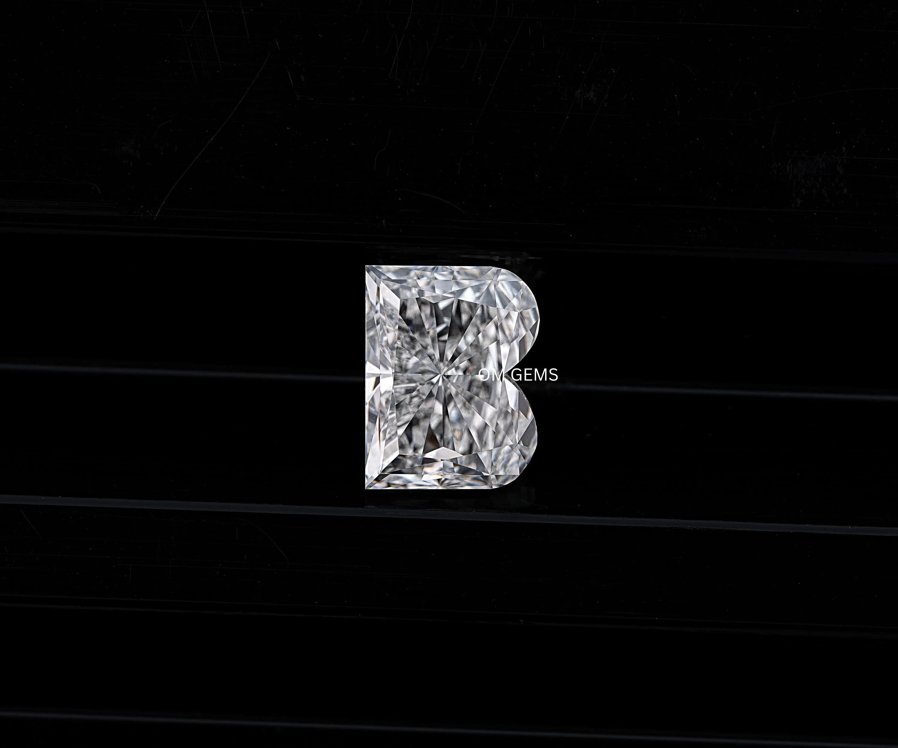 B Shaped Alphabet Lab Grown Diamond
