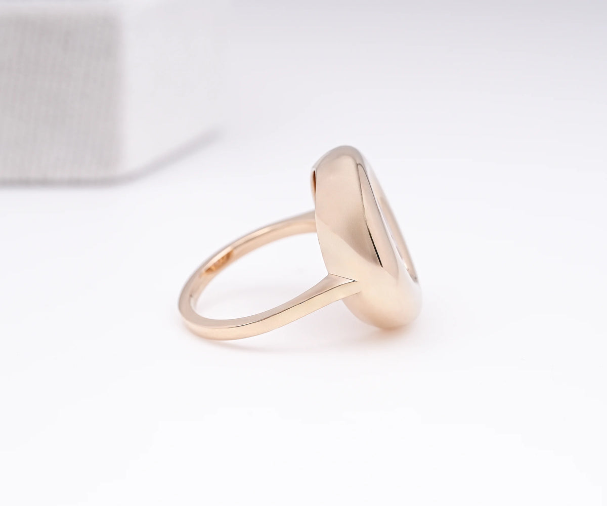 Bezel Dome Fancy Brown Oval Shape Lab Diamond Anniversary Ring