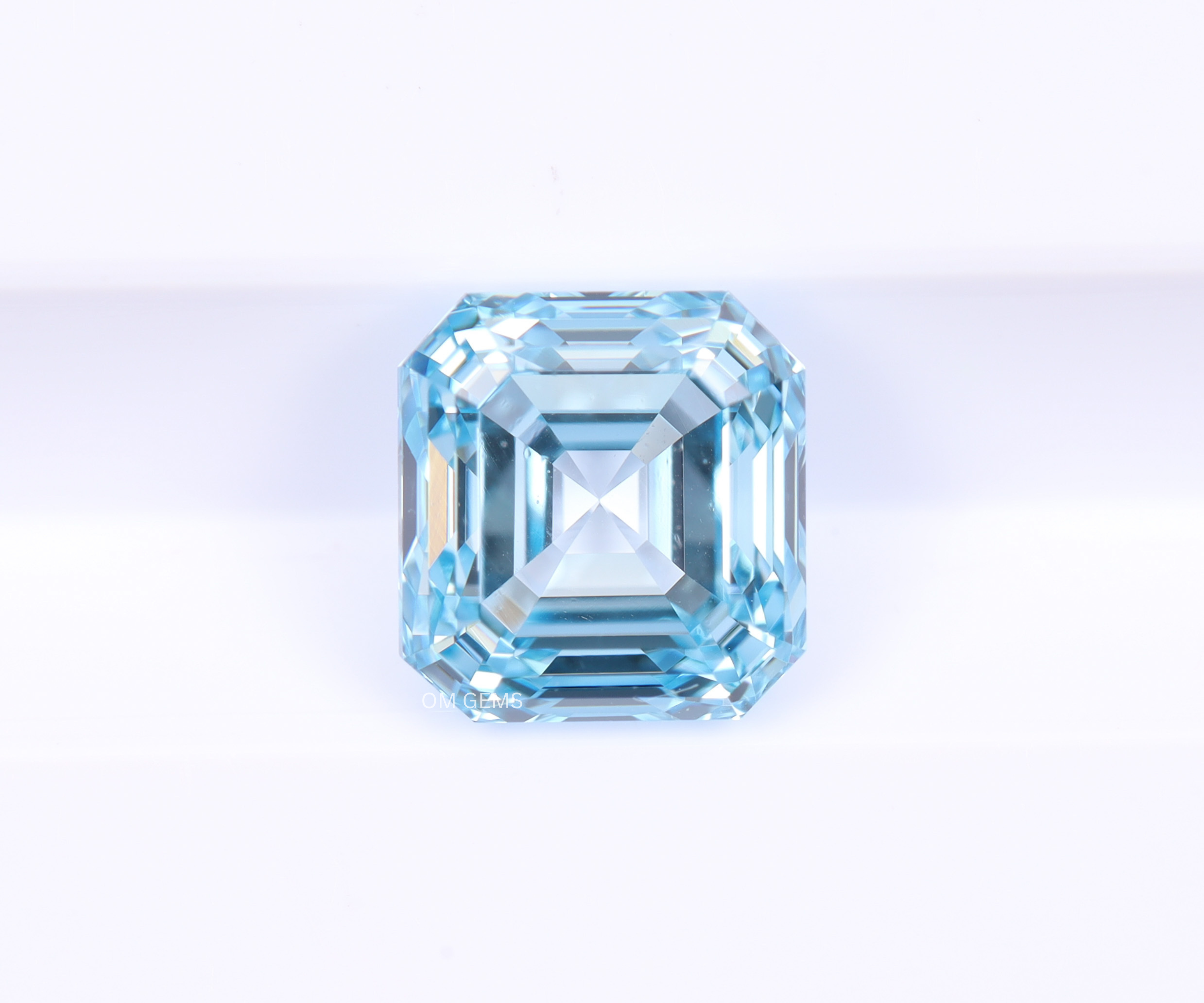1.75 CT Blue Asscher Cut Lab Grown Diamond