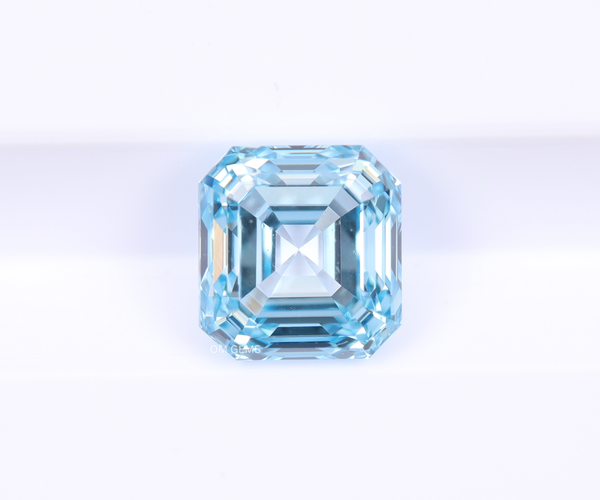 1.75 CT Blue Asscher Cut Lab Grown Diamond
