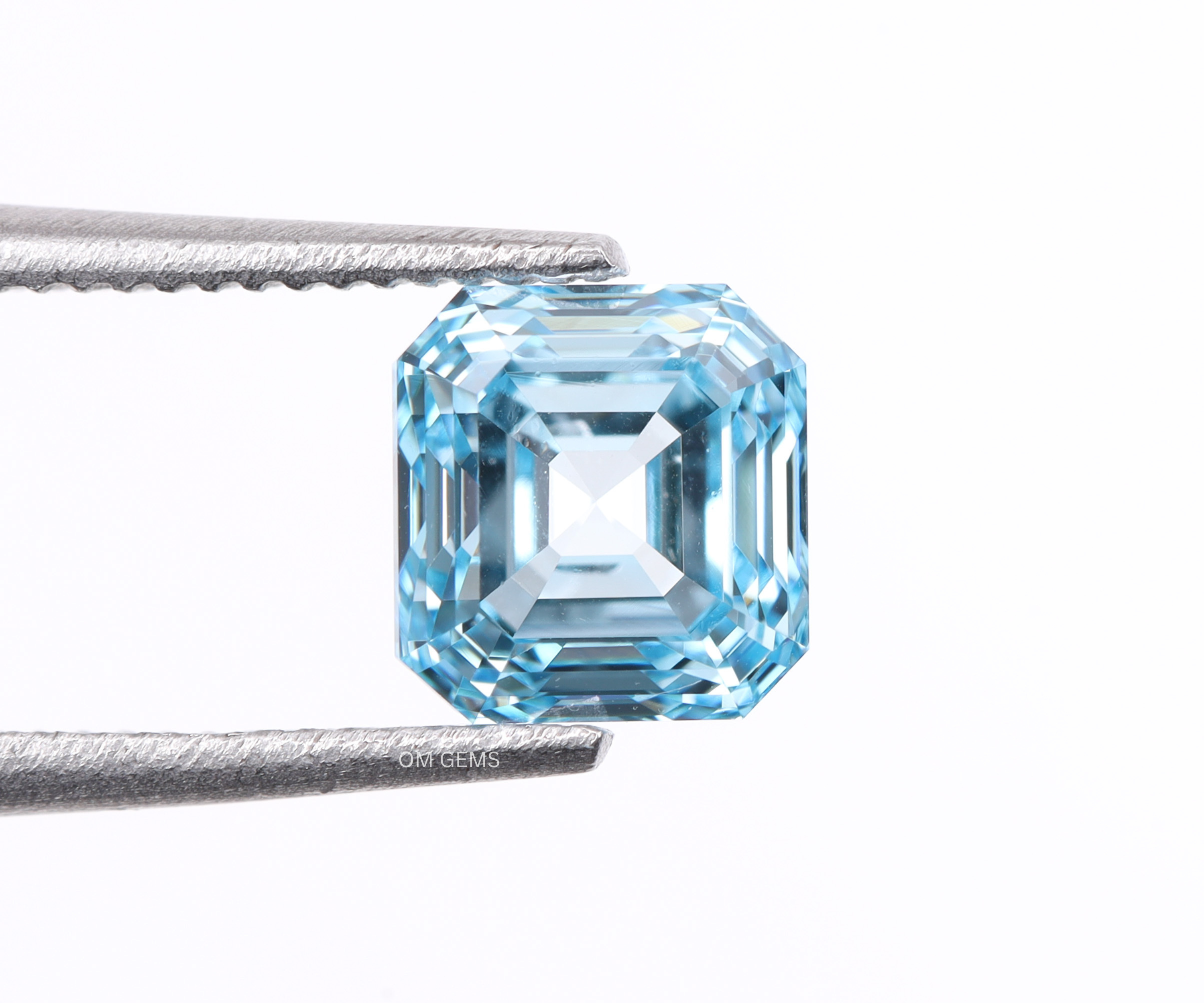Lab Grown Blue Asscher Cut Diamond