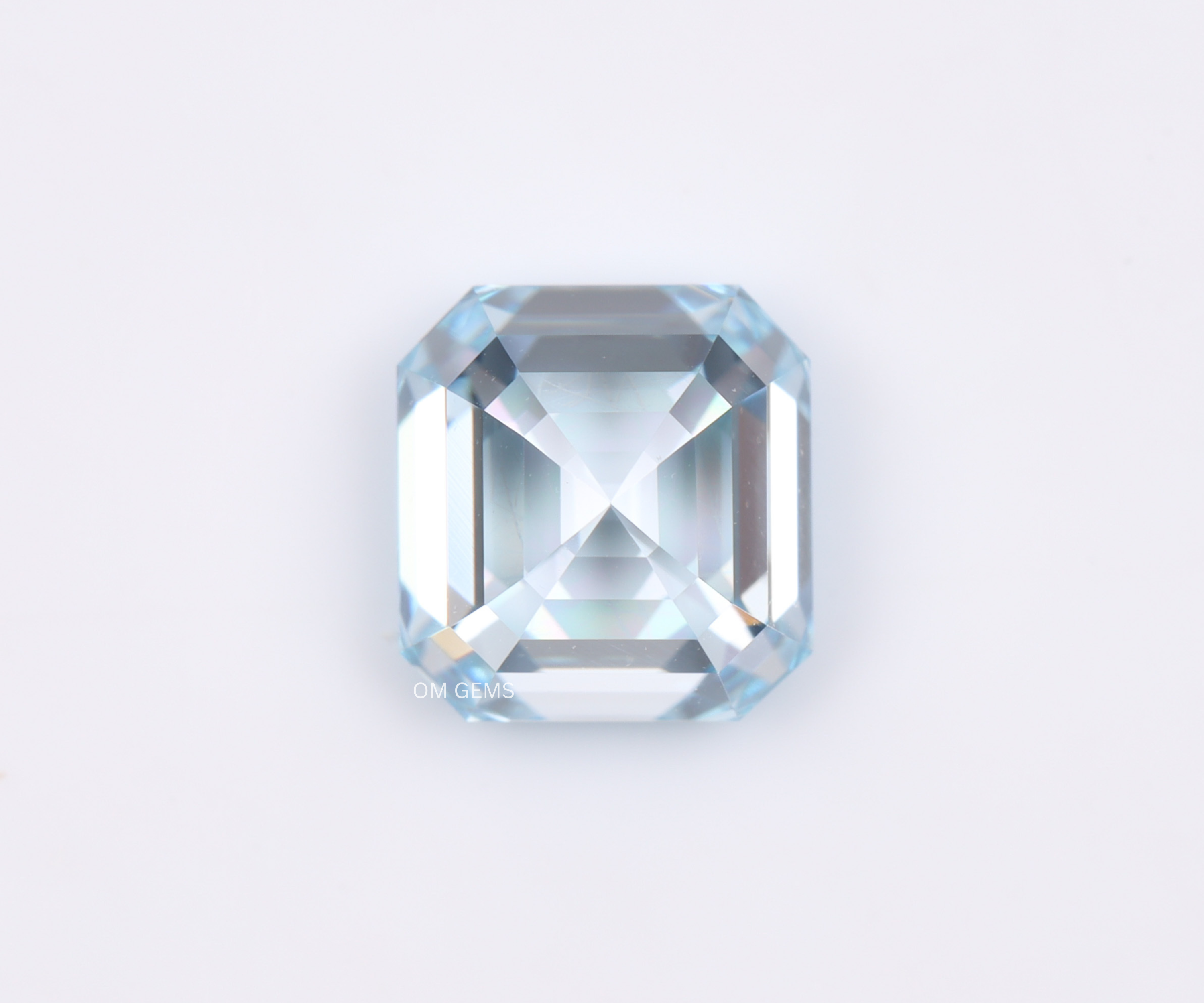 Asscher Cut Blue Lab Grown Diamond