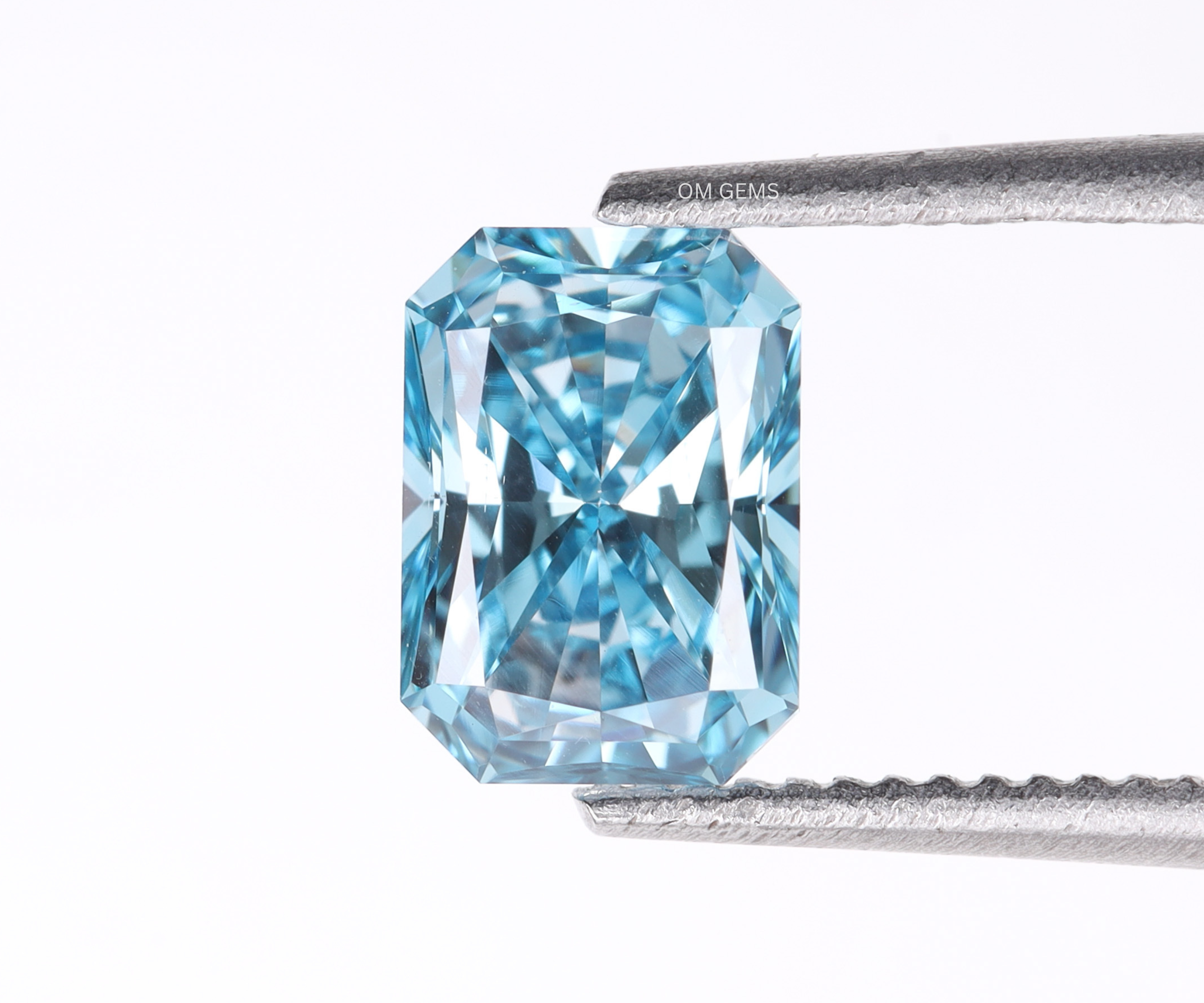  1.50 CT Blue Radiant Lab Grown Diamond With VVS Clarity