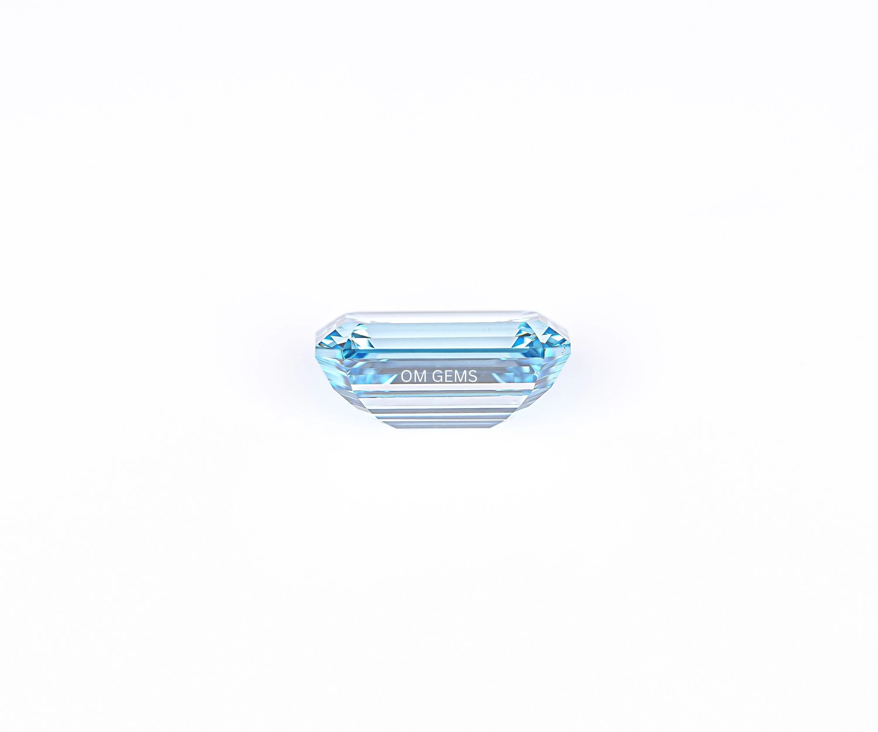 Blue Emerald Cut Lab Loose Diamond