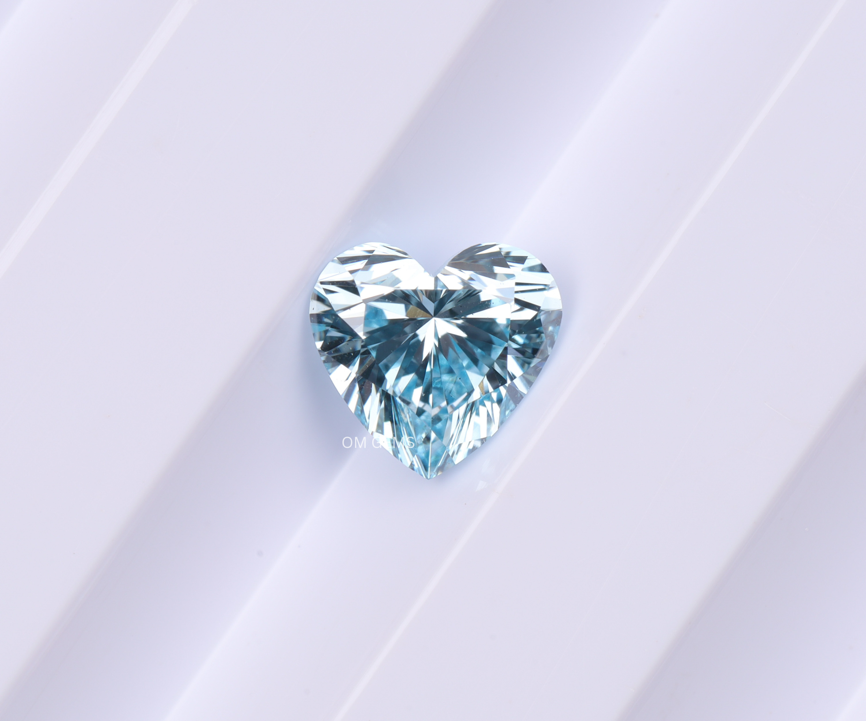 0.55 CT Blue Heart Lab Grown Diamond