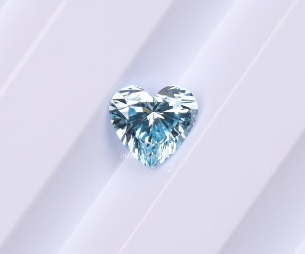 0.55 CT Blue Heart Lab Grown Diamond