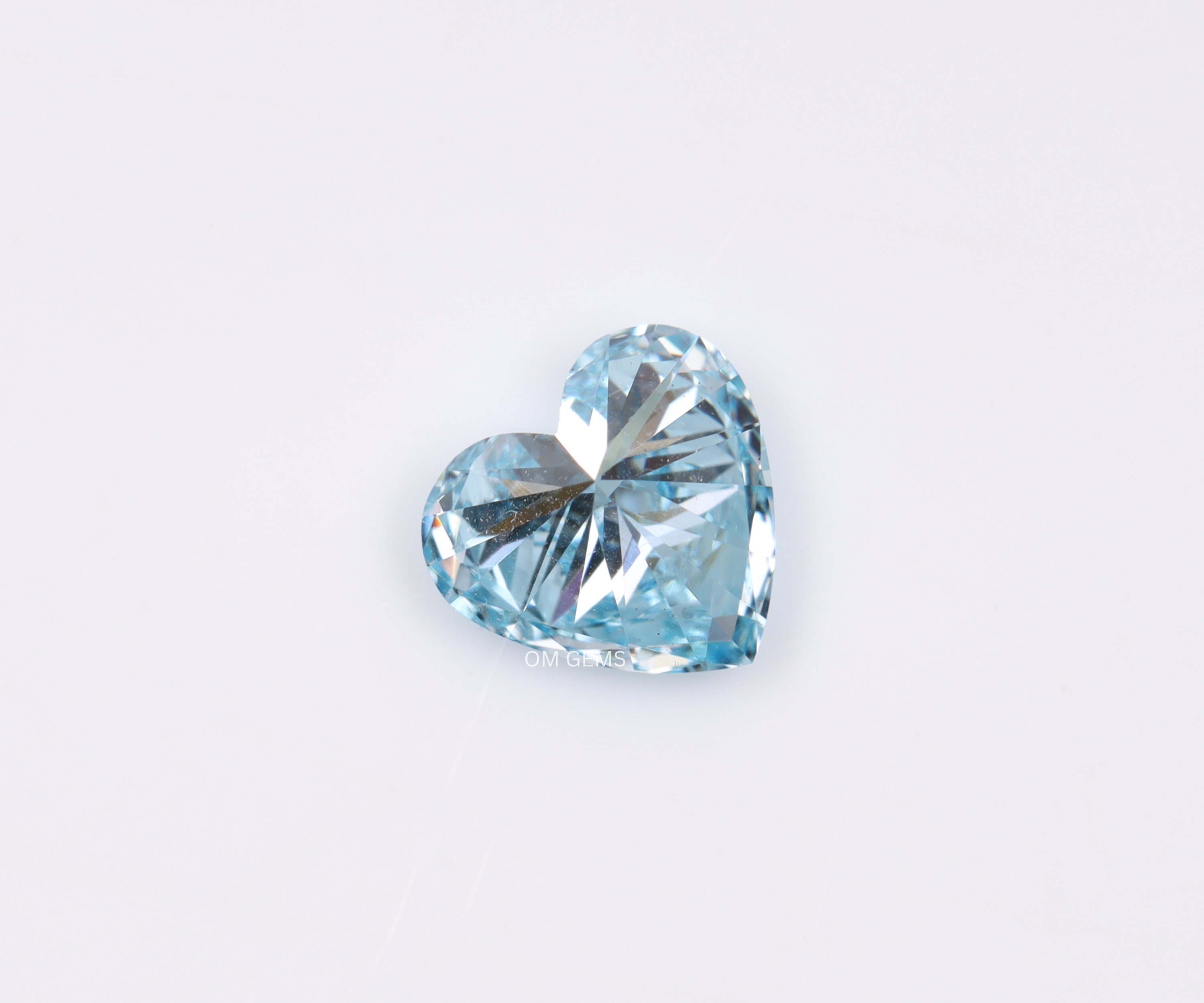 Blue Heart Shape Lab Grown Diamond