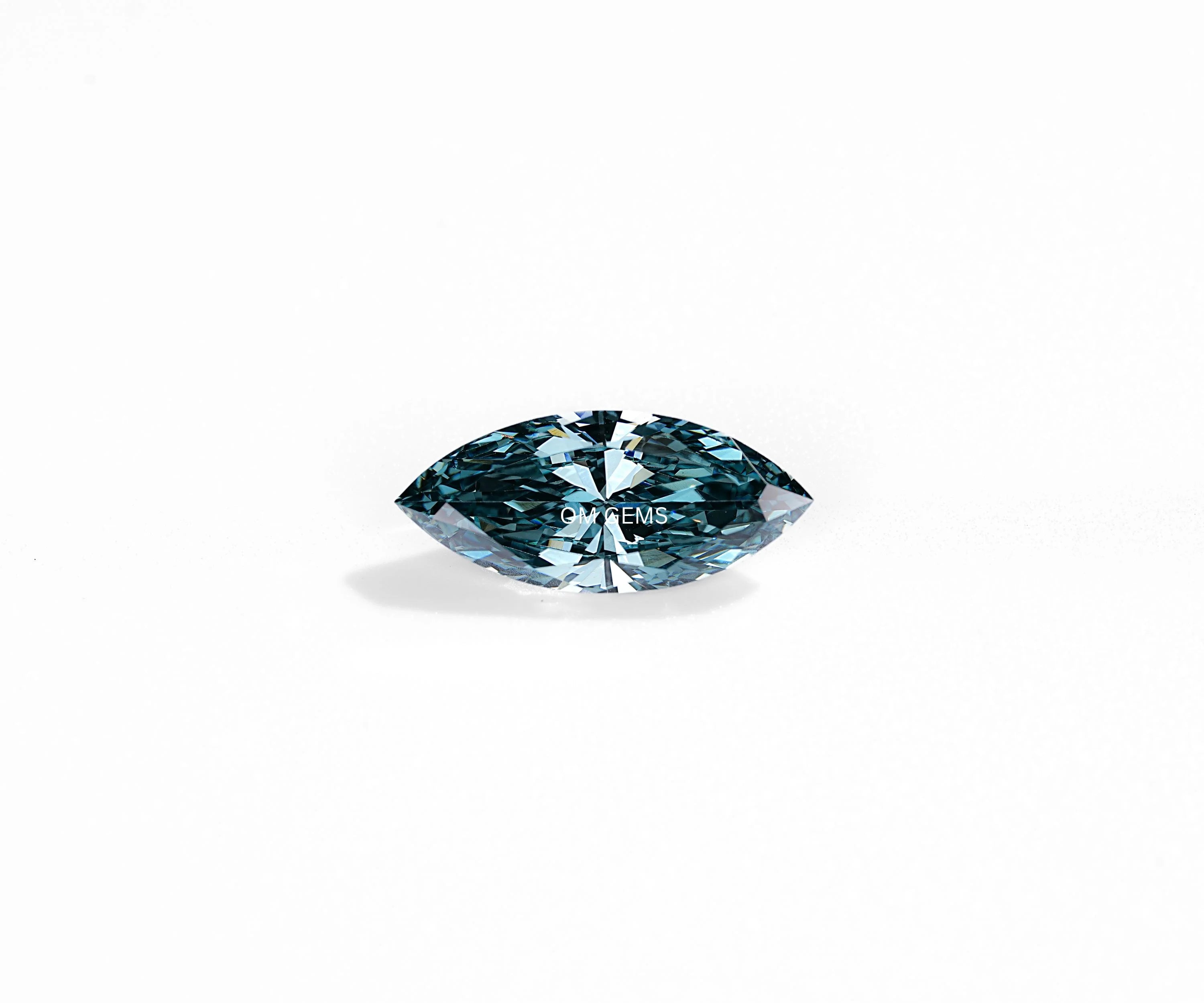 Blue Marquise Cut Lab Grown Diamond