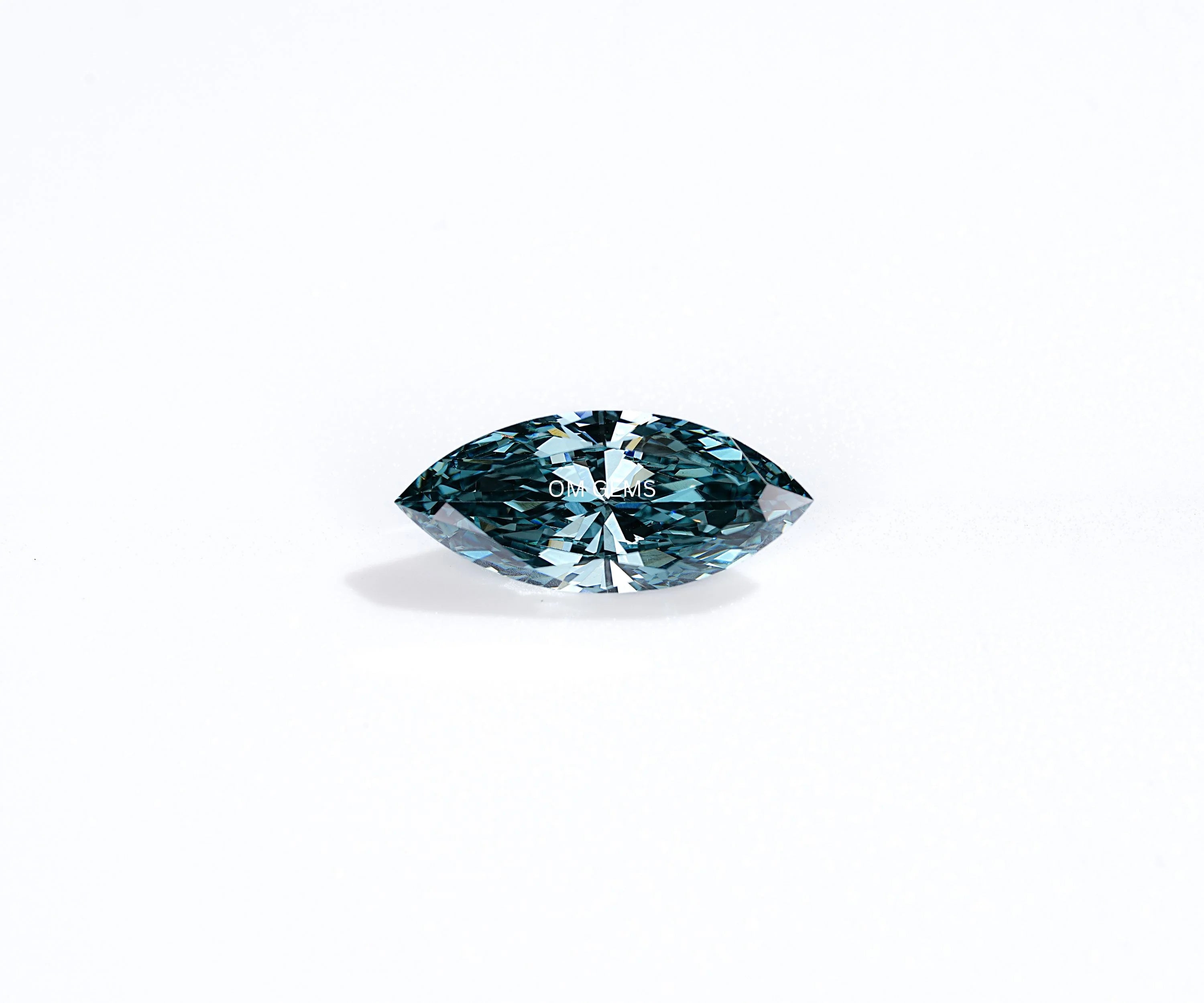 Blue Marquise Cut Lab Grown Diamond