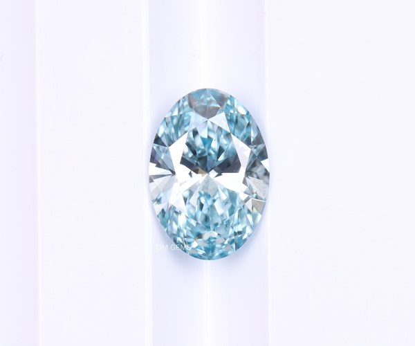2.00 CT Blue Oval Lab Grown Diamond