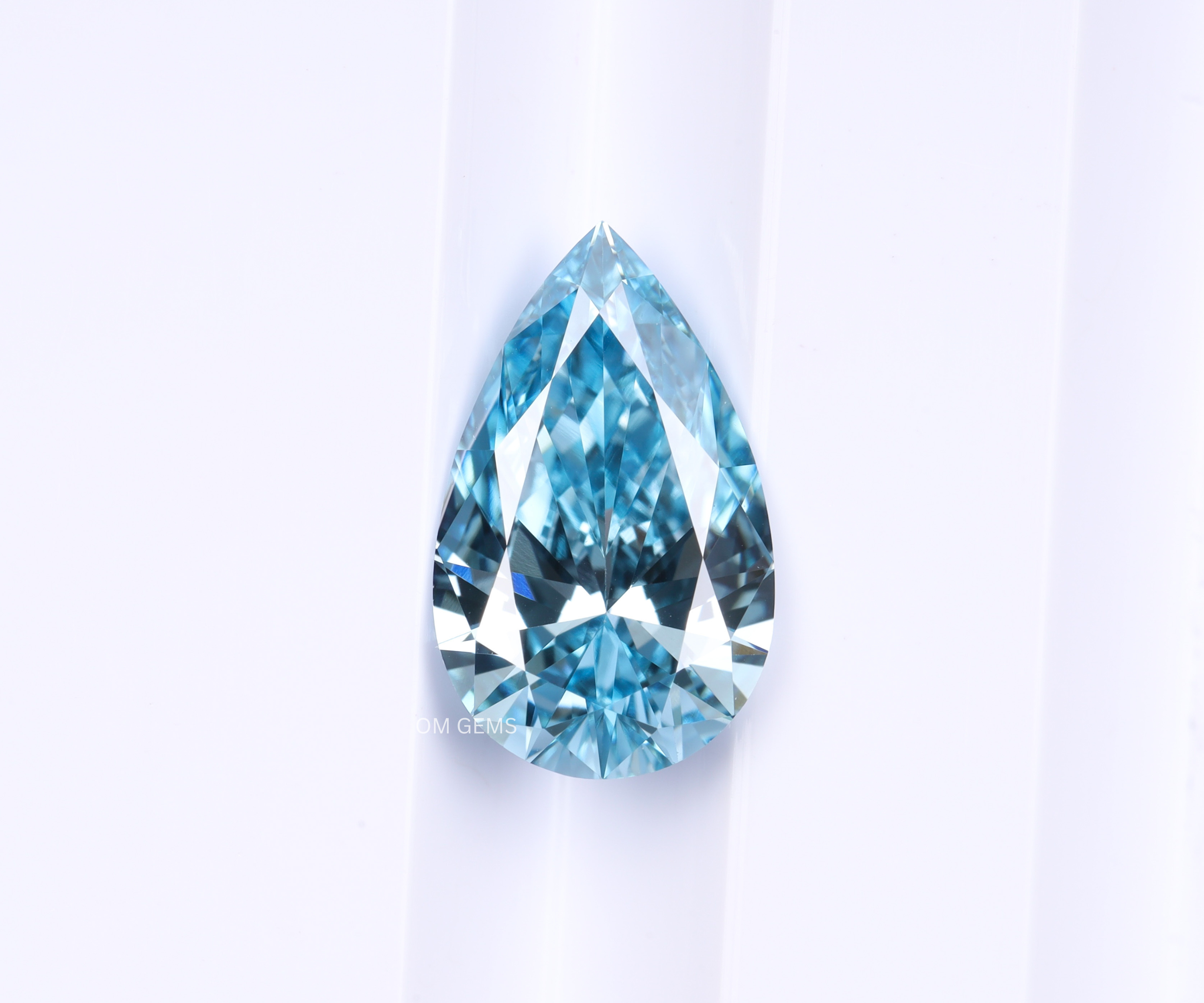 0.75 CT Blue Pear Lab Grown Diamond