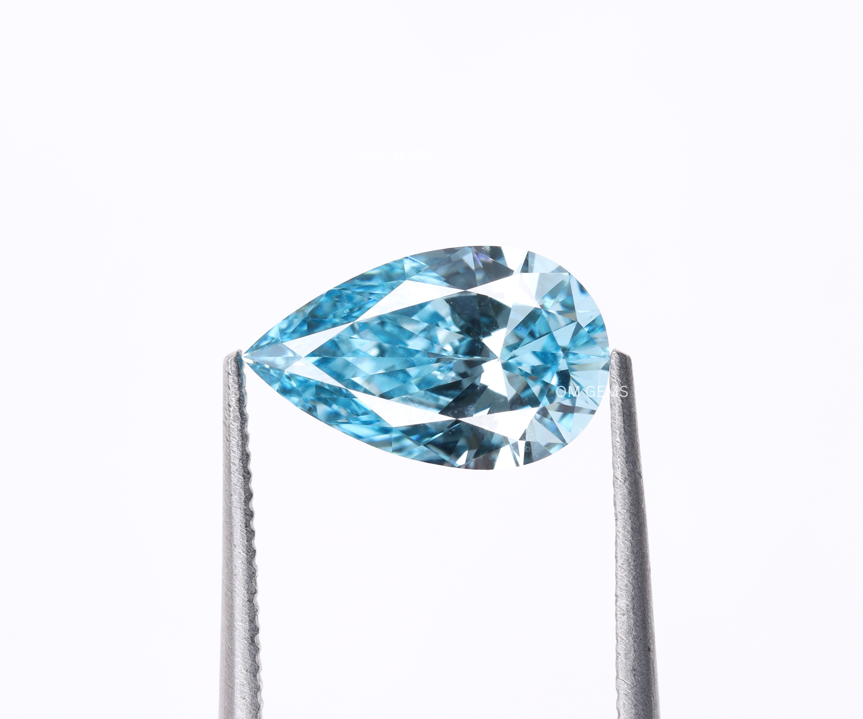 0.75 CT Pear Shaped Blue Lab Grown Diamond