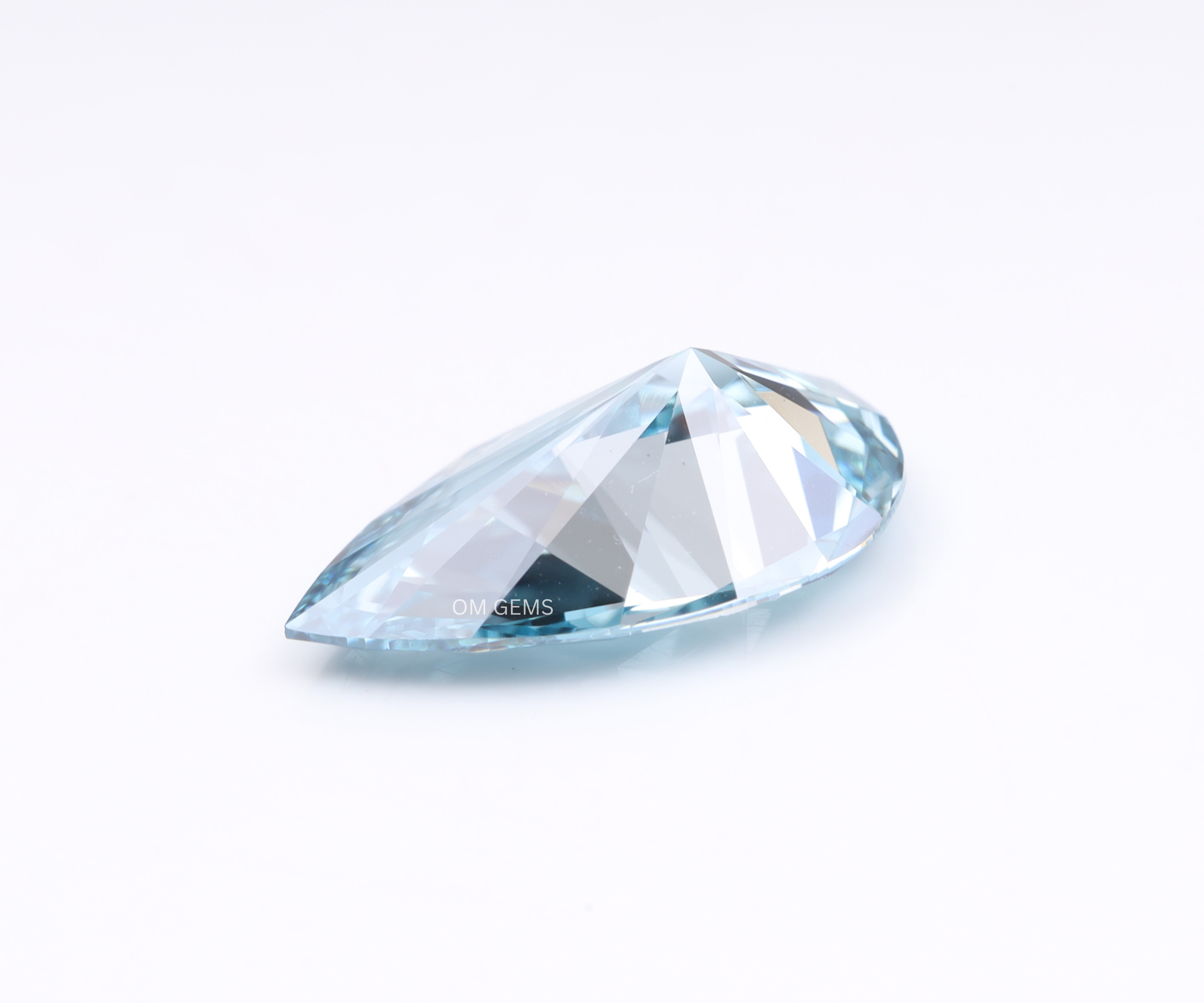 Lab Grown Blue Pear Shaped Diamond