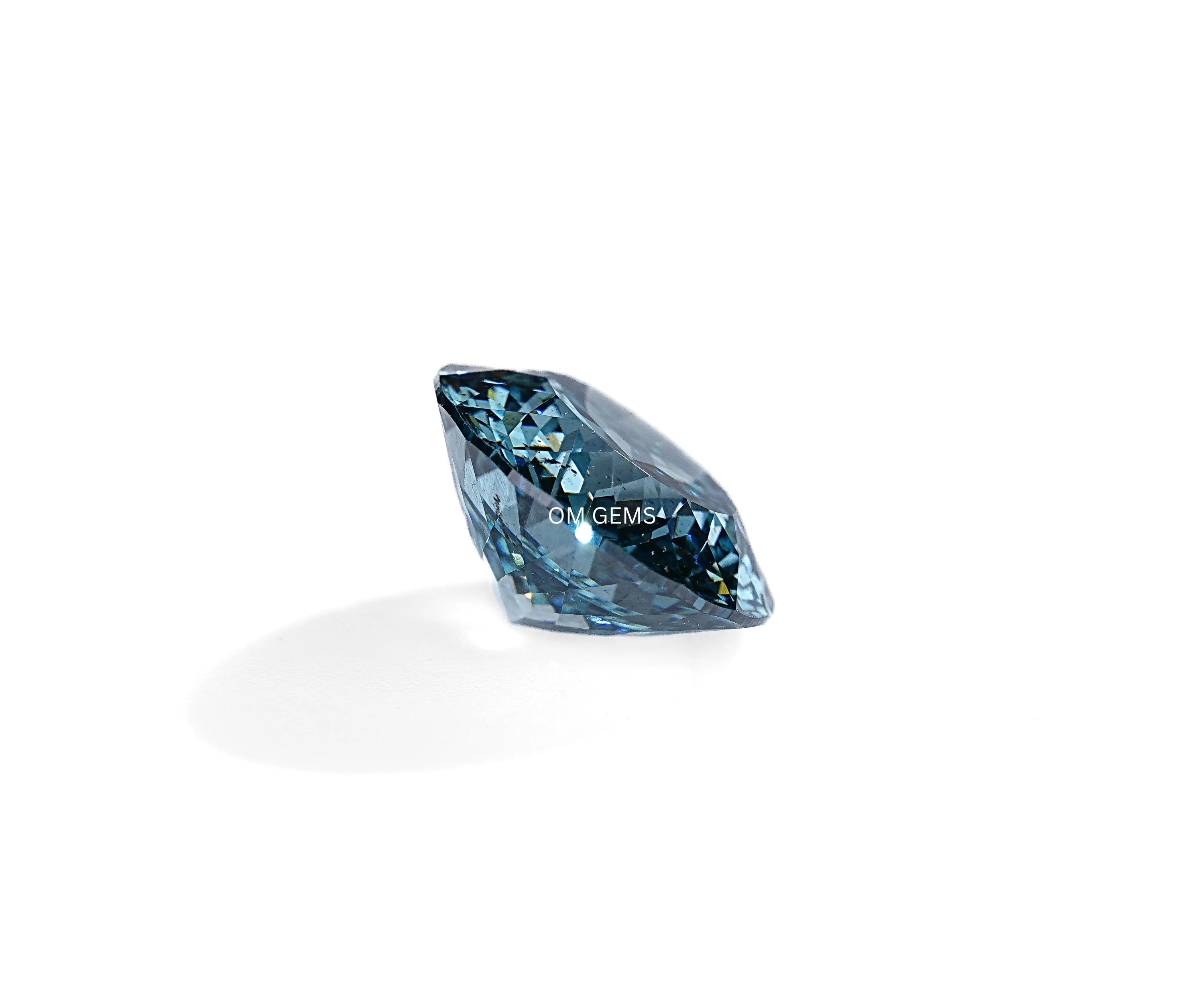 Blue Portuguese Round Cut Lab Grown Diamond