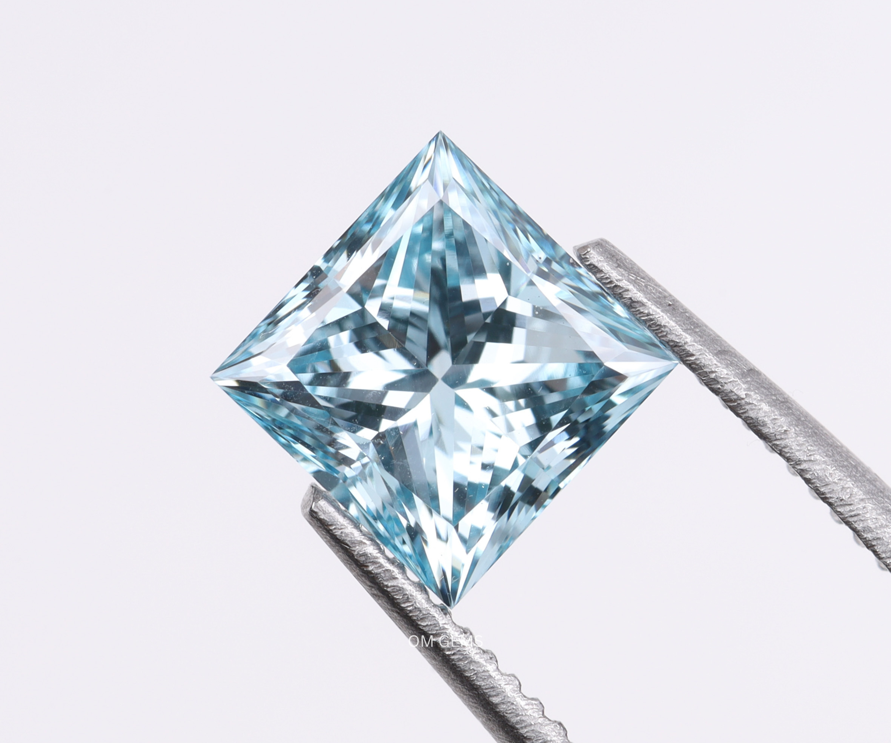 Lab Grown Blue Princess Cut Diamond