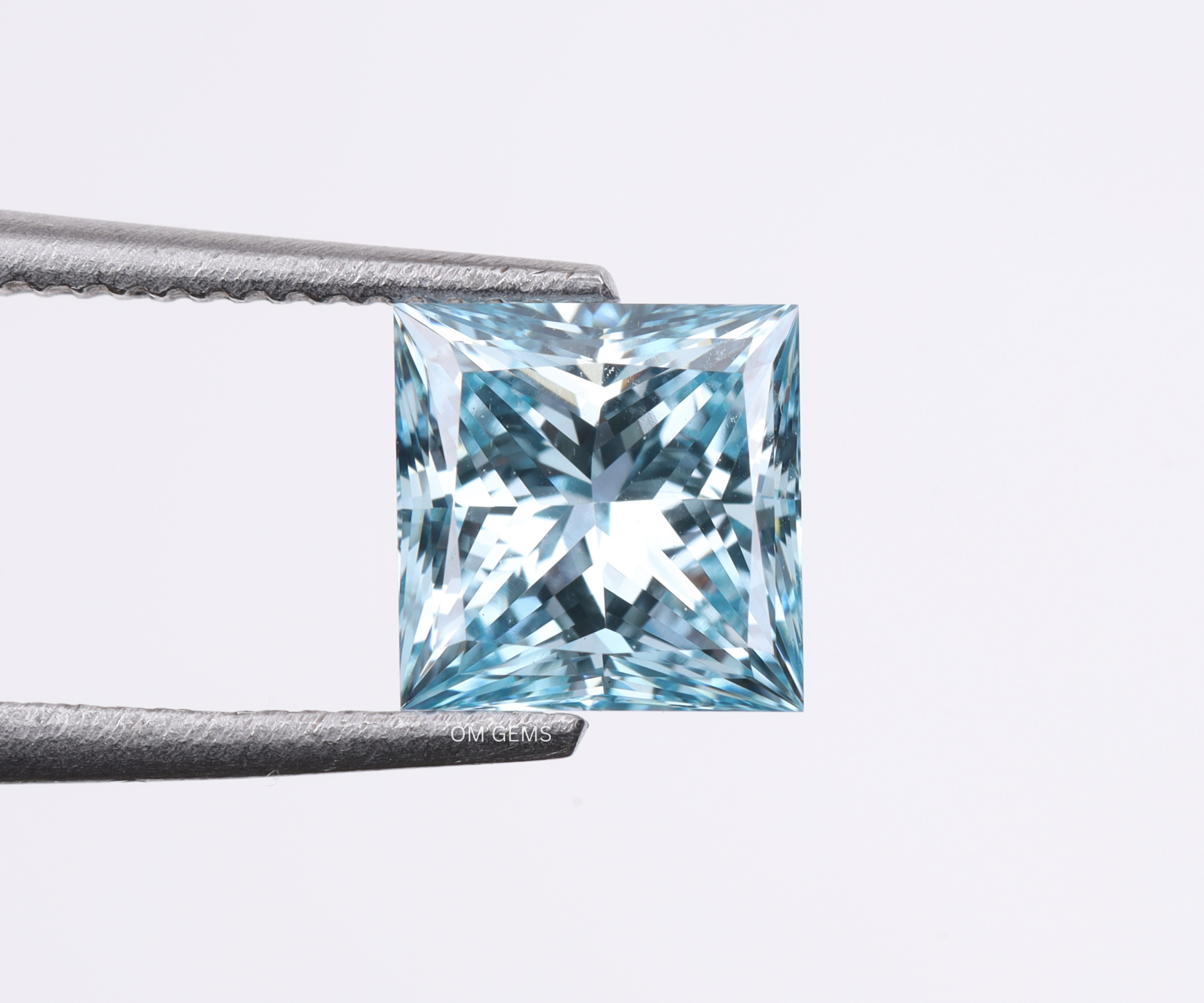 1.01 CT Princess Cut Blue Lab Grown Diamond