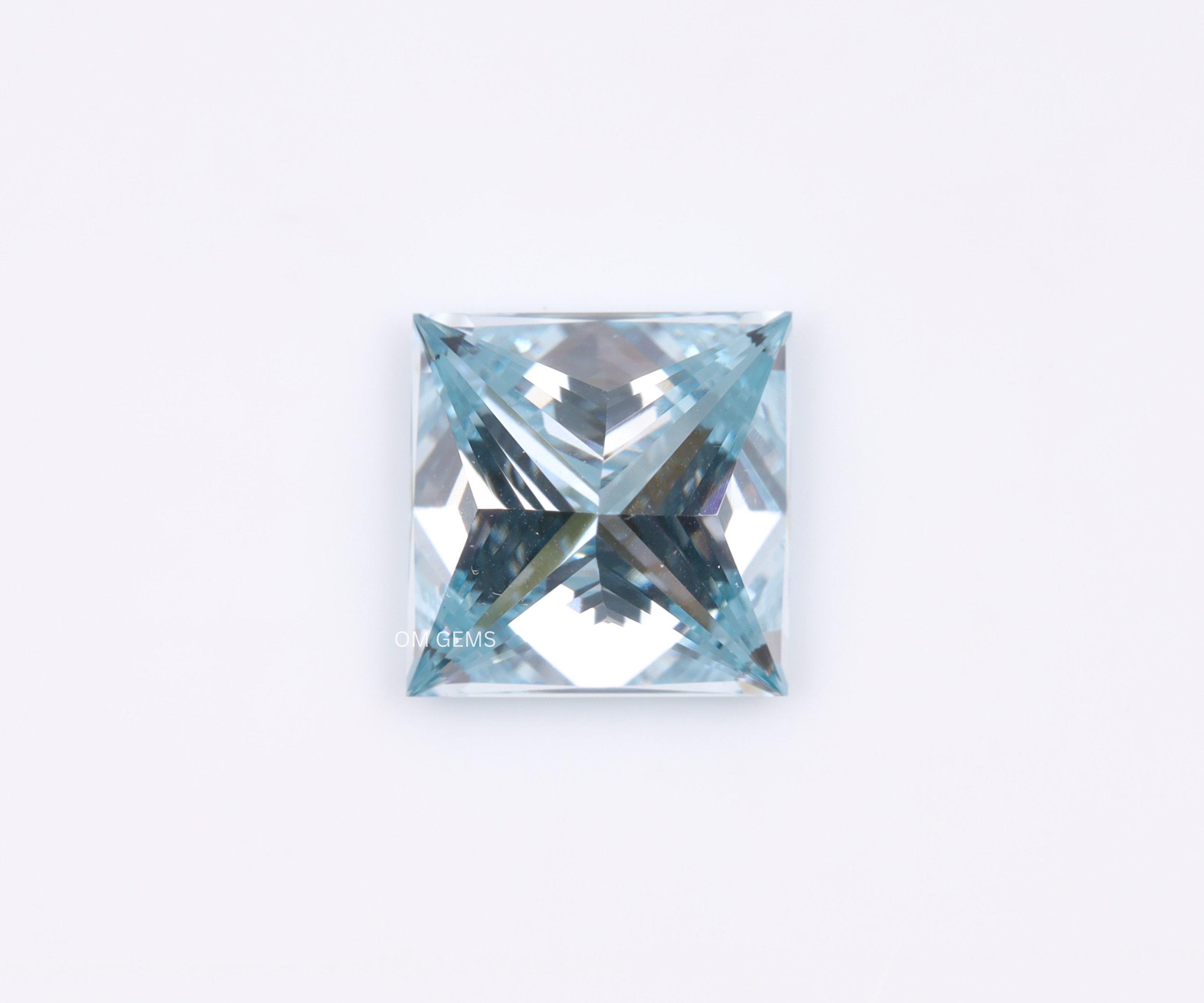 Princess Cut Blue Lab Grown Diamond 