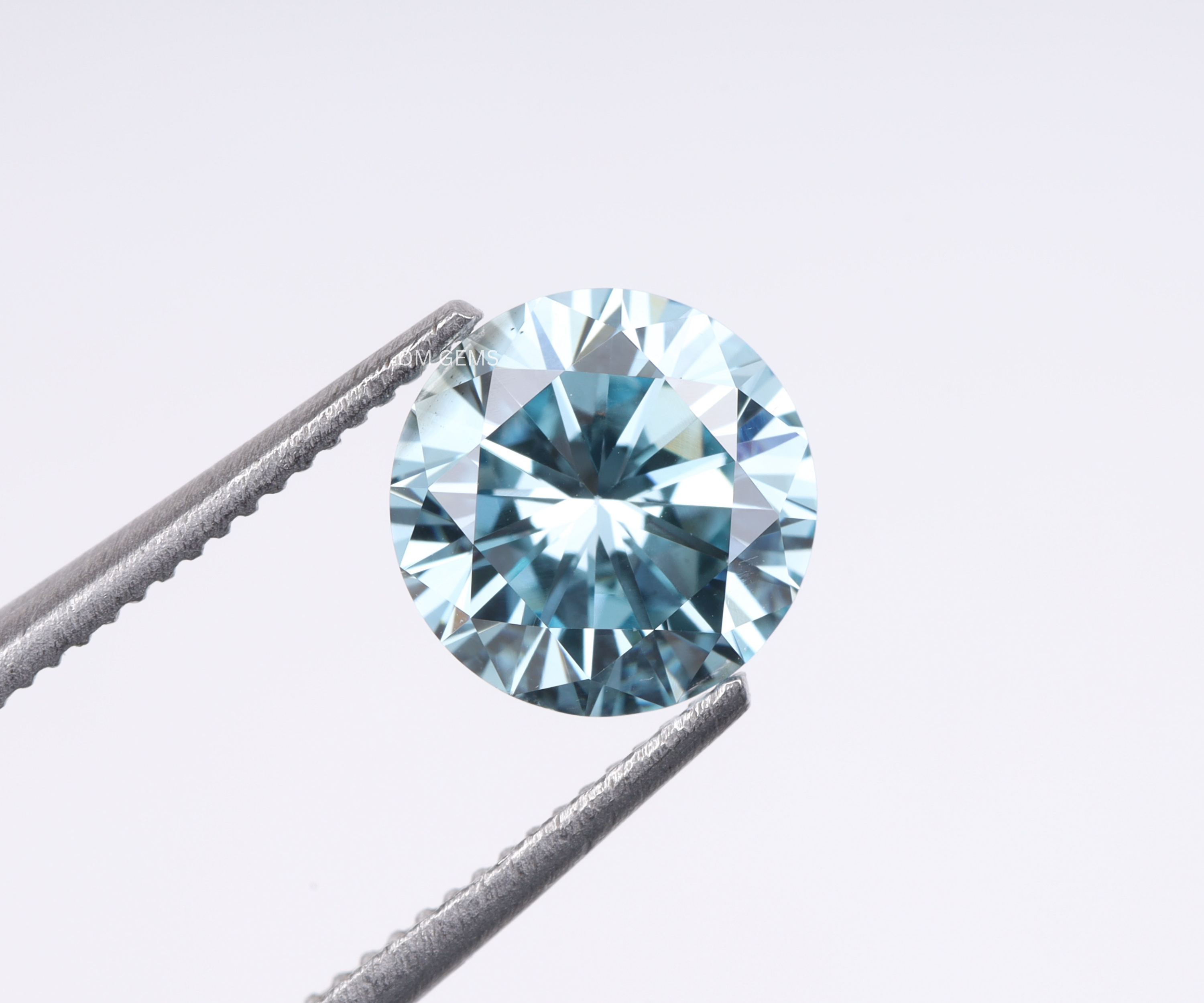 Blue Round Brilliant Cut Lab Grown Diamond
