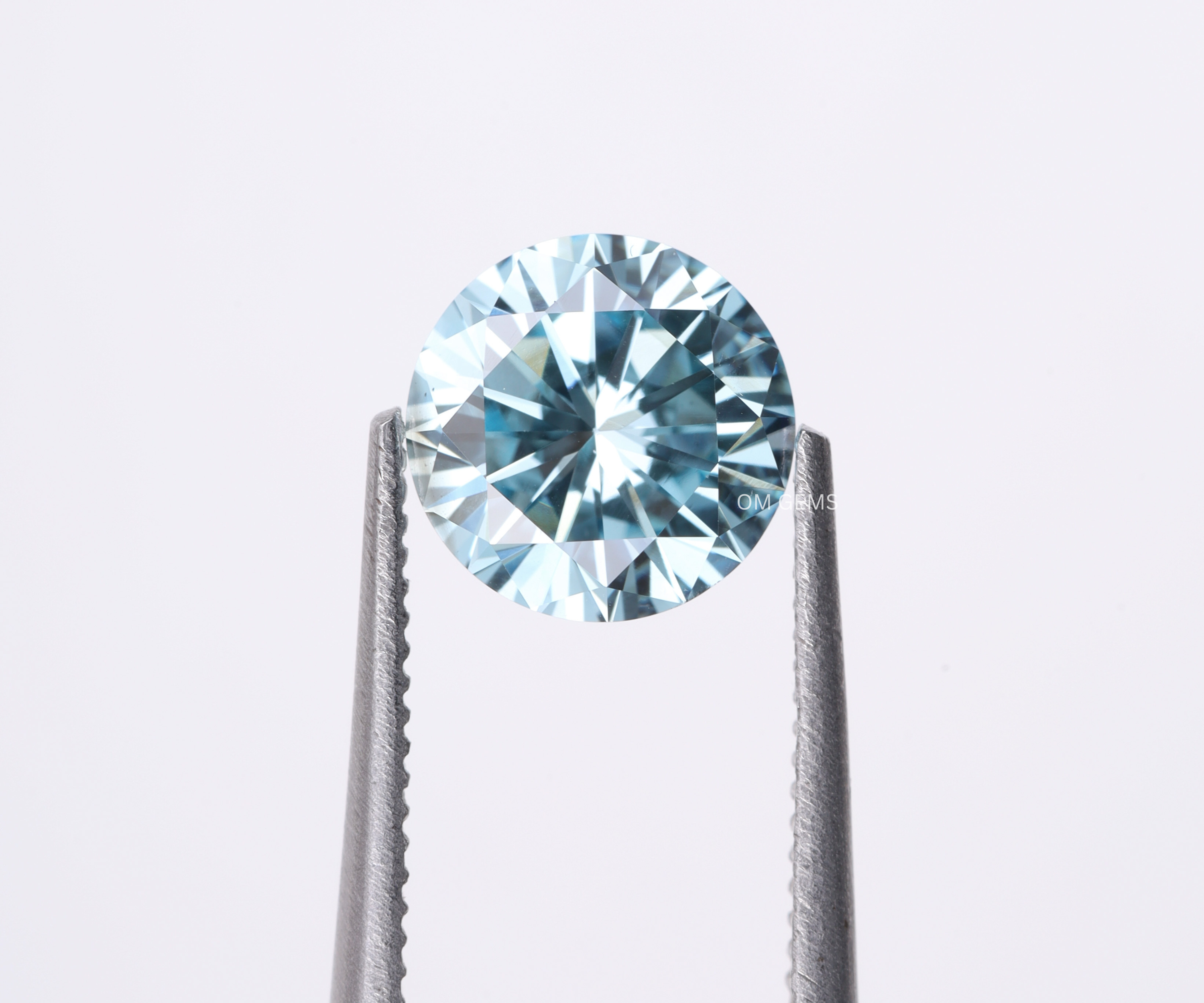 1 CT Fancy Blue Round Brilliant Cut Lab Grown Diamond