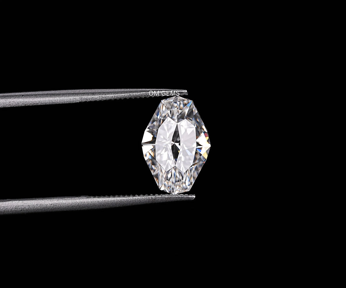 Lozenge Blue Happiness Cut Lab Grown Diamond