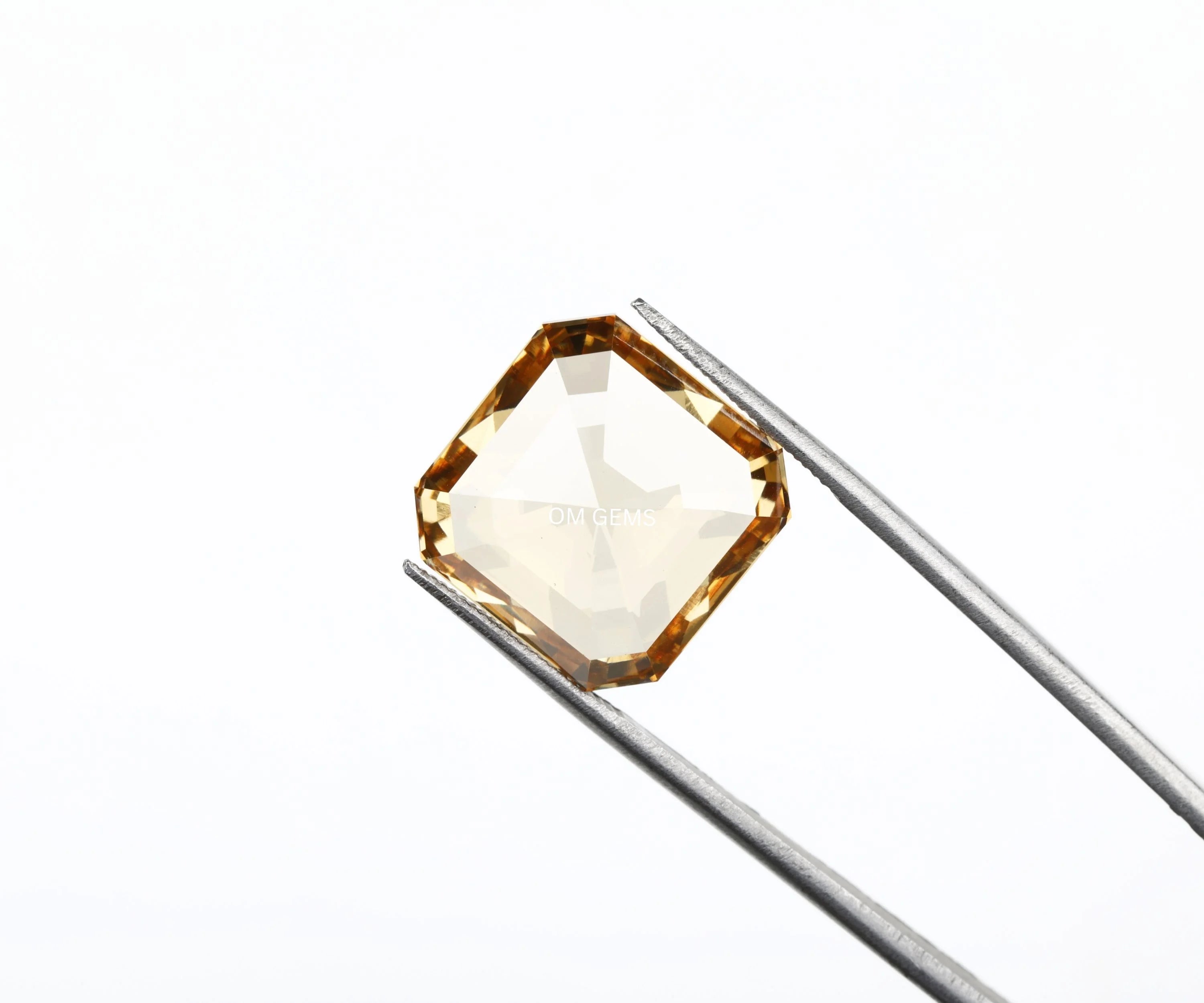 Champagne Asscher Cut Lab Diamond Loose