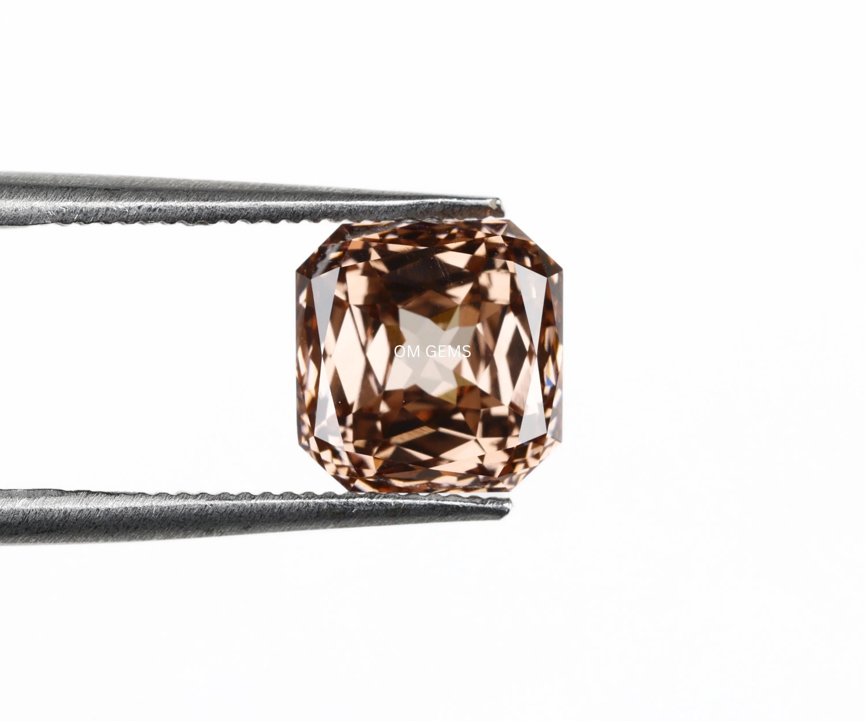 Champagne Asscher Cut Lab Grown Diamond