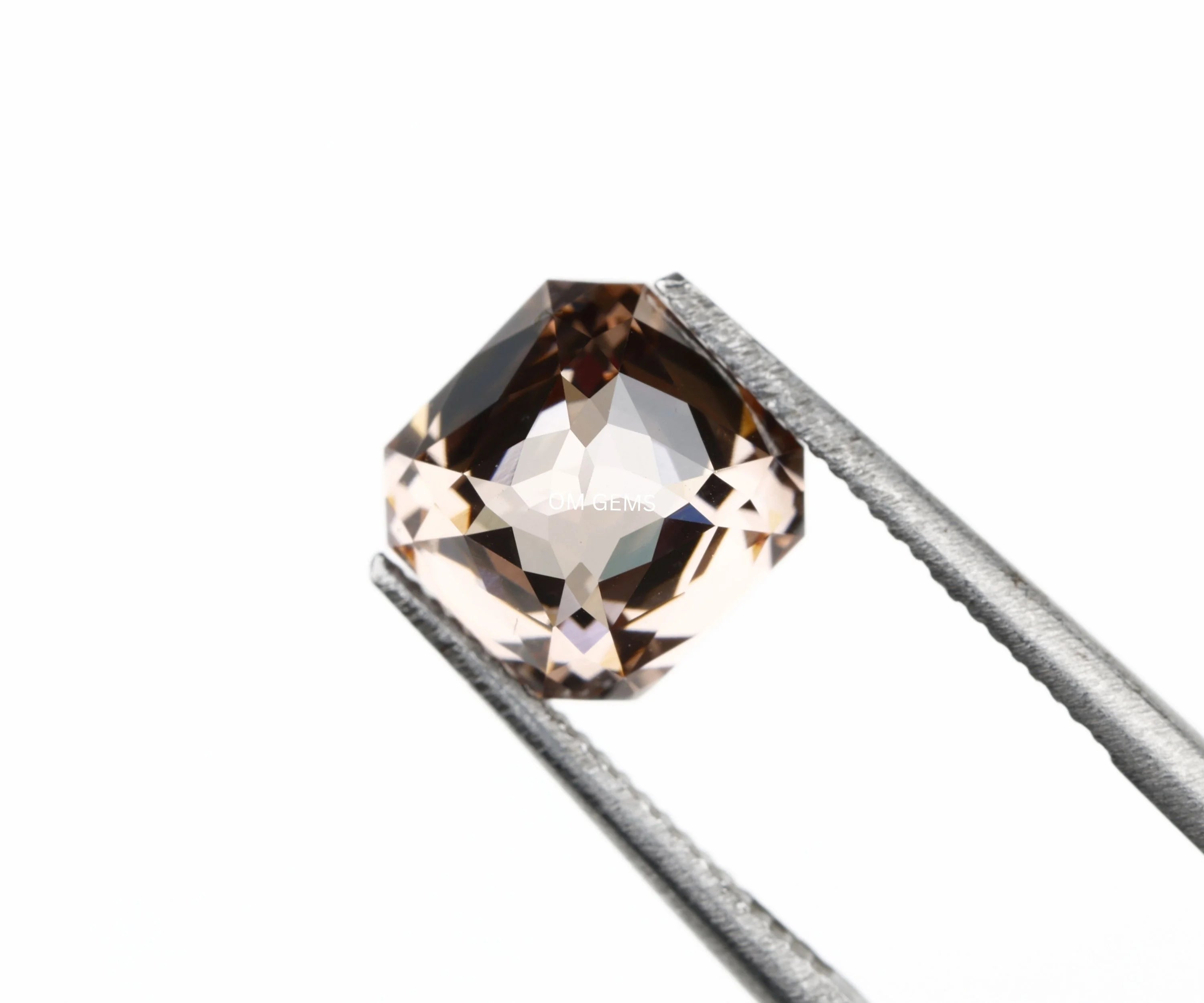 Champagne Asscher Cut Lab Grown Diamond