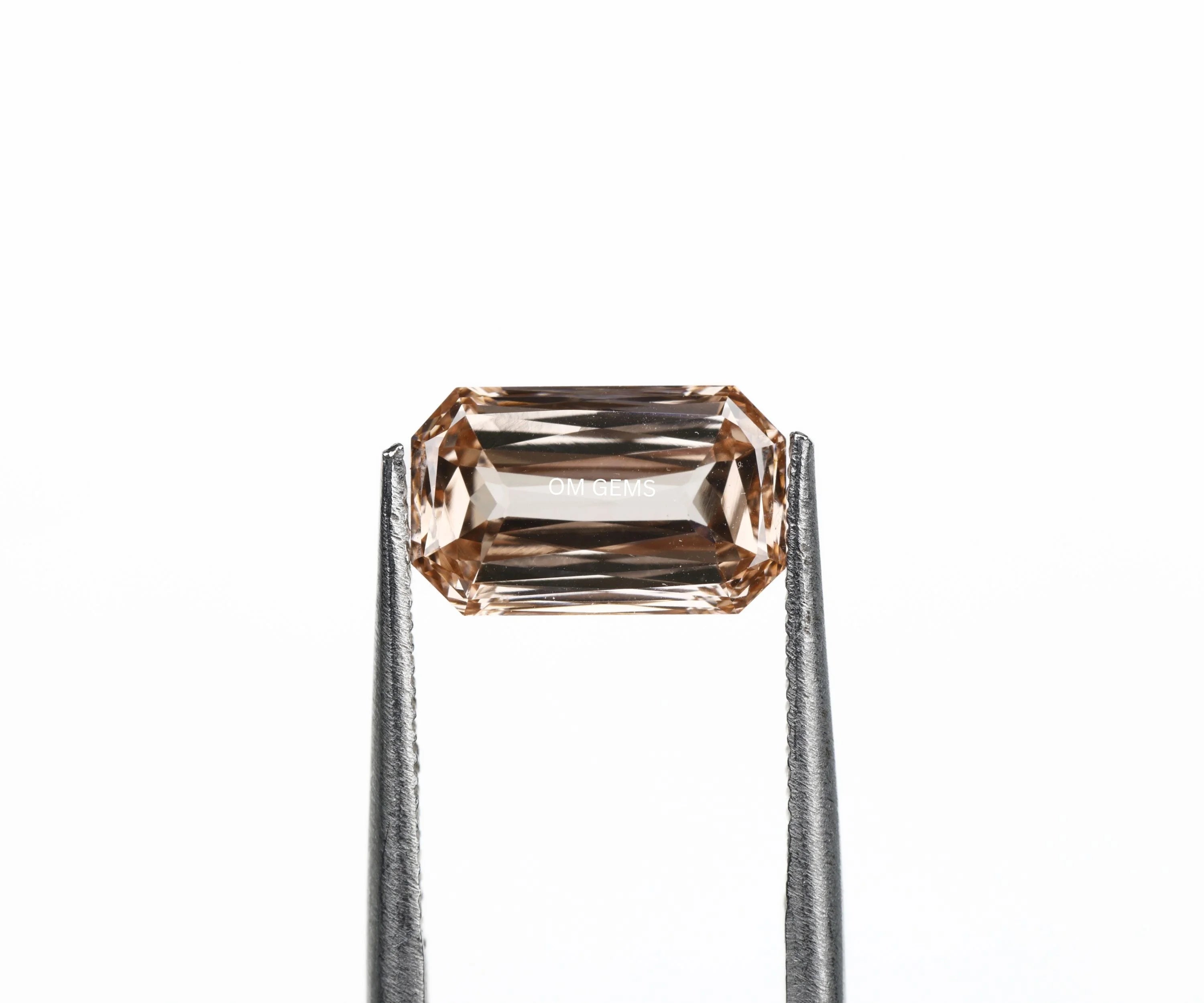 Champagne Emerald Cut Lab Grown Diamond