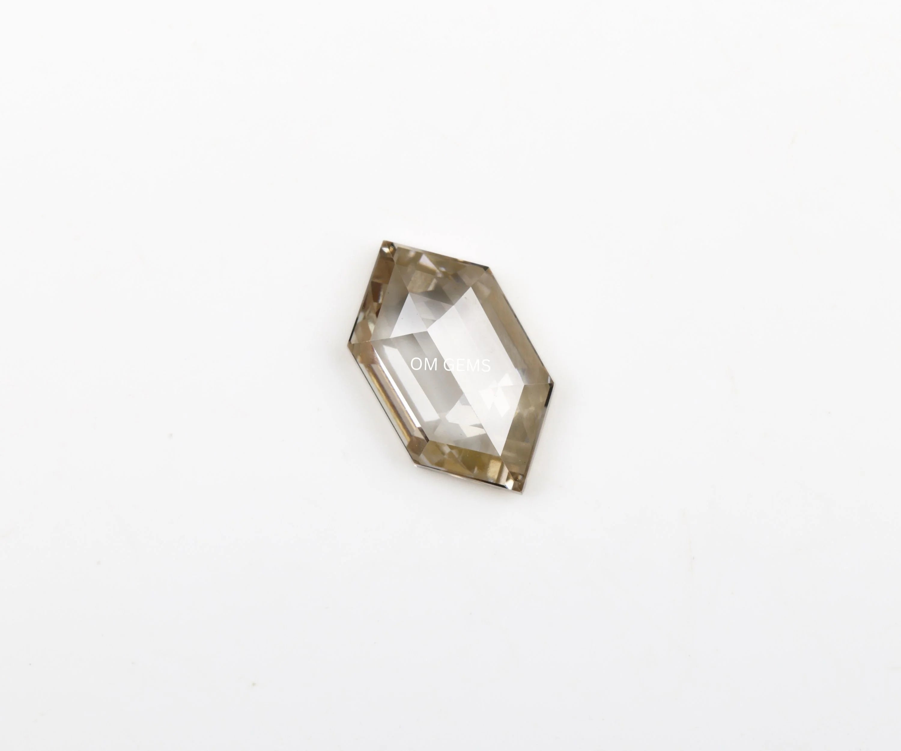 Champagne Hexagon Cut Lab Grown Diamond