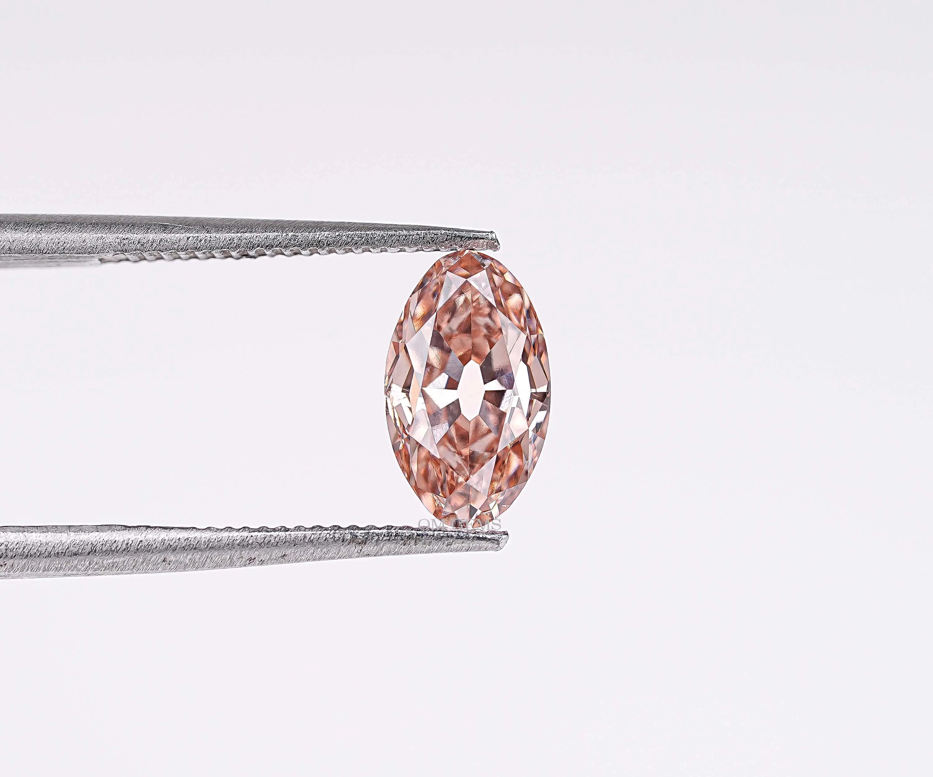 Champagne Old Mine Moval Cut Lab Grown Diamond