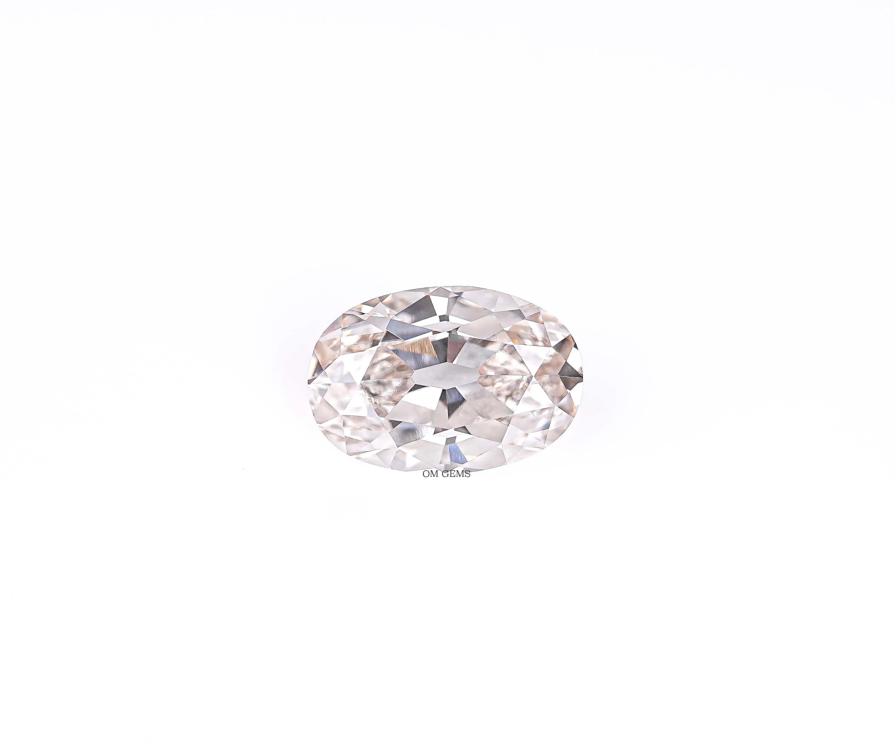 Champagne Old Mine Oval Cut Lab Diamond Loose